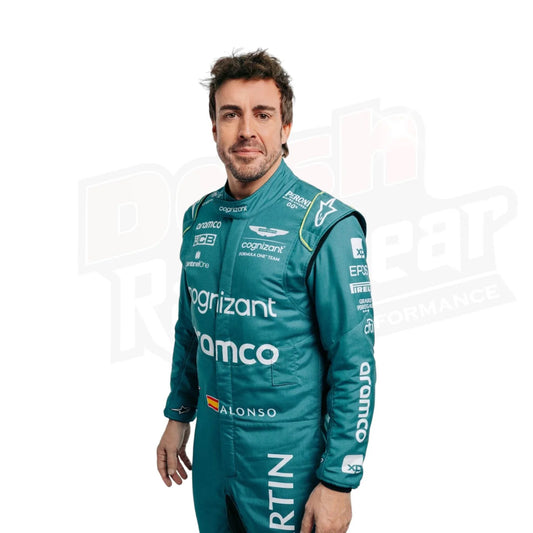 2023 Official Fernando Alonso Aston Martin F1 Race Suit - Dash Racegear
