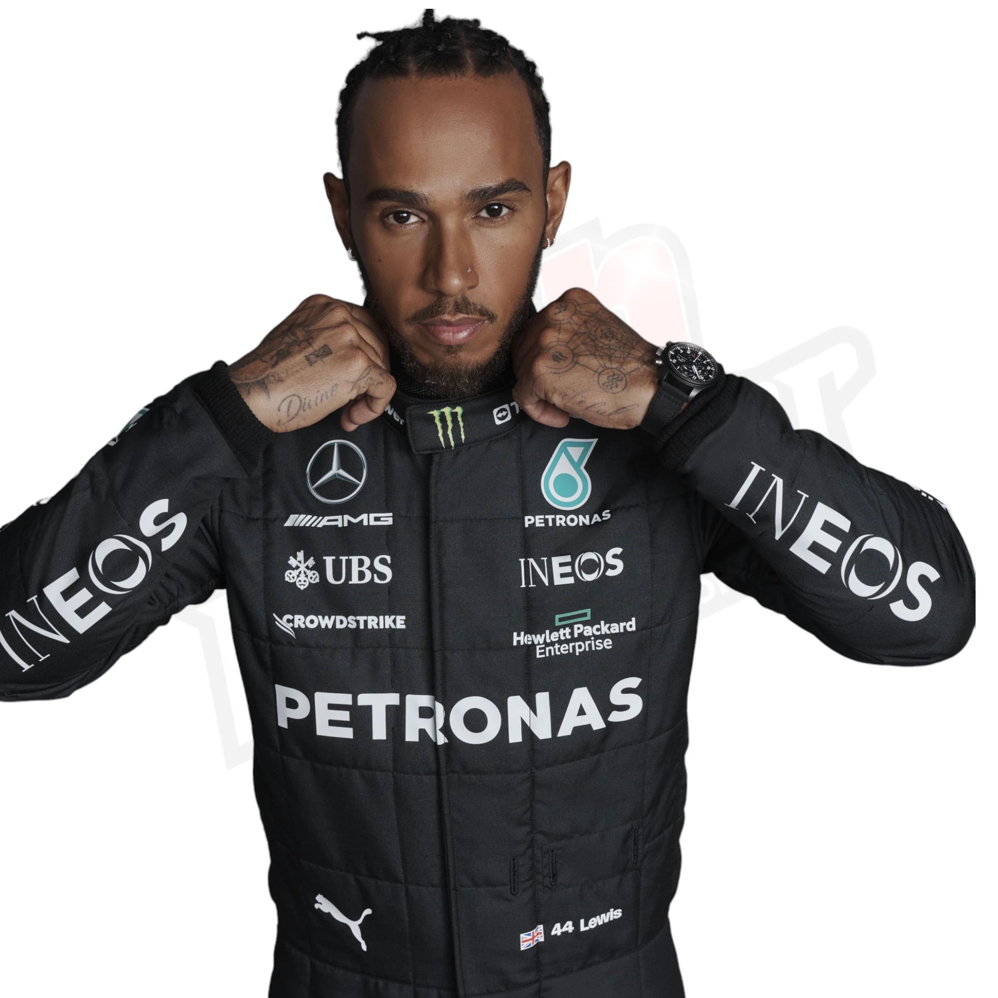 2023 Lewis Hamilton Mercedes-AMG Petronas F1 Team Replica Race Suit KIDS