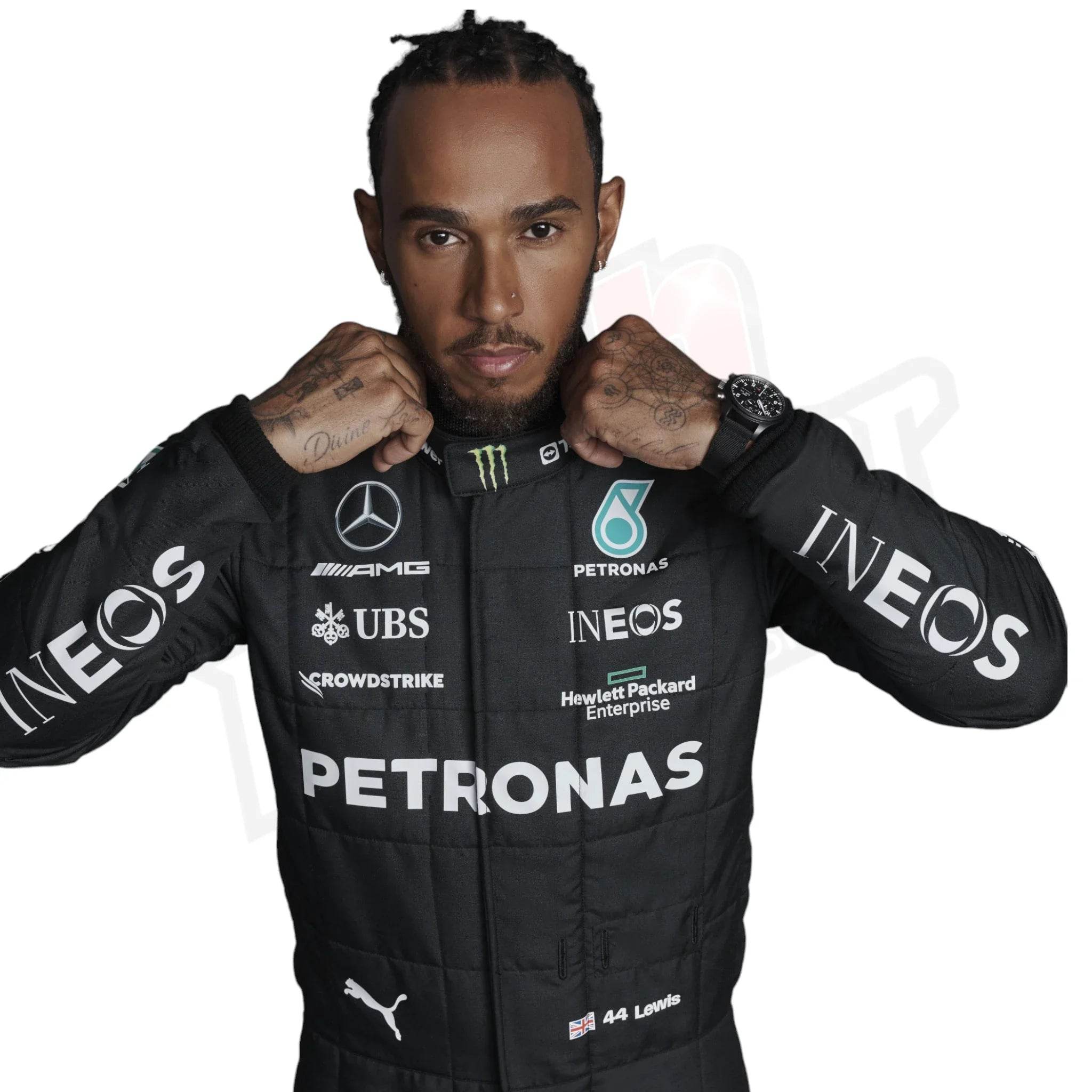 2023 Lewis Hamilton Mercedes AMG F1 Race Suit KIDS Dash Racegear