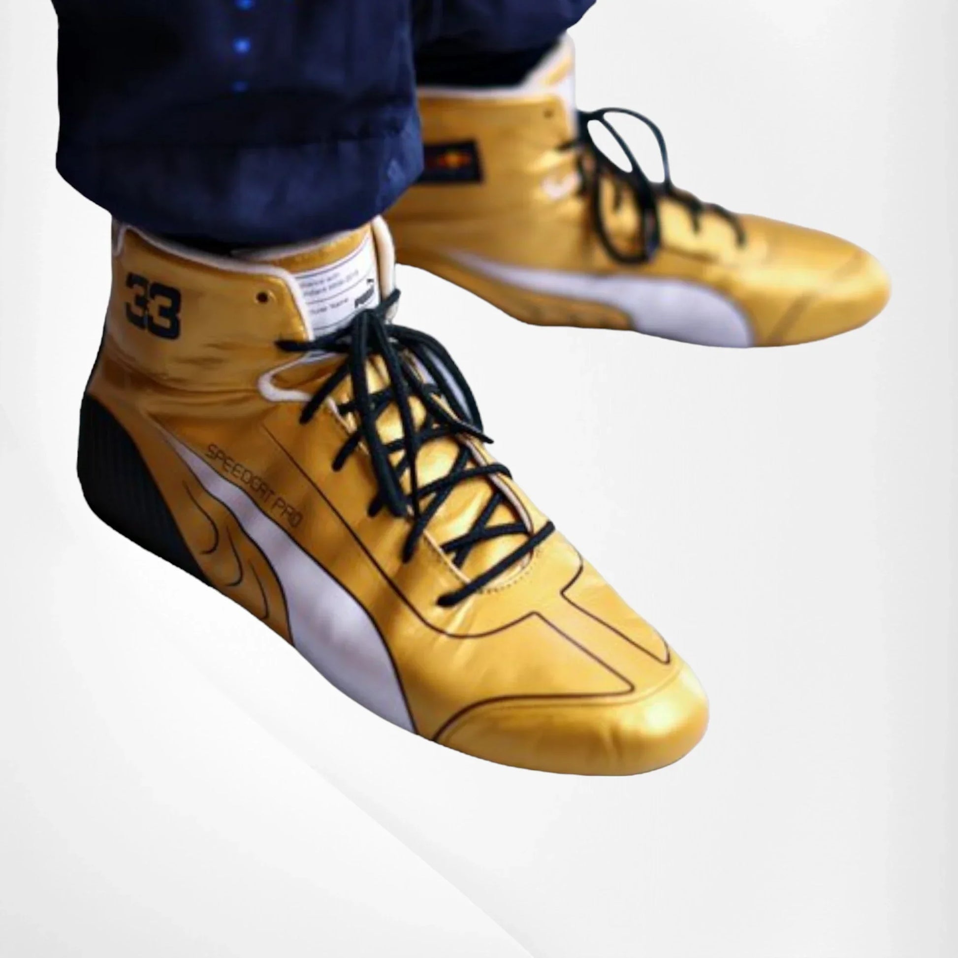 2023 Max Verstappen F1 Golden Race Boots - Dash Racegear