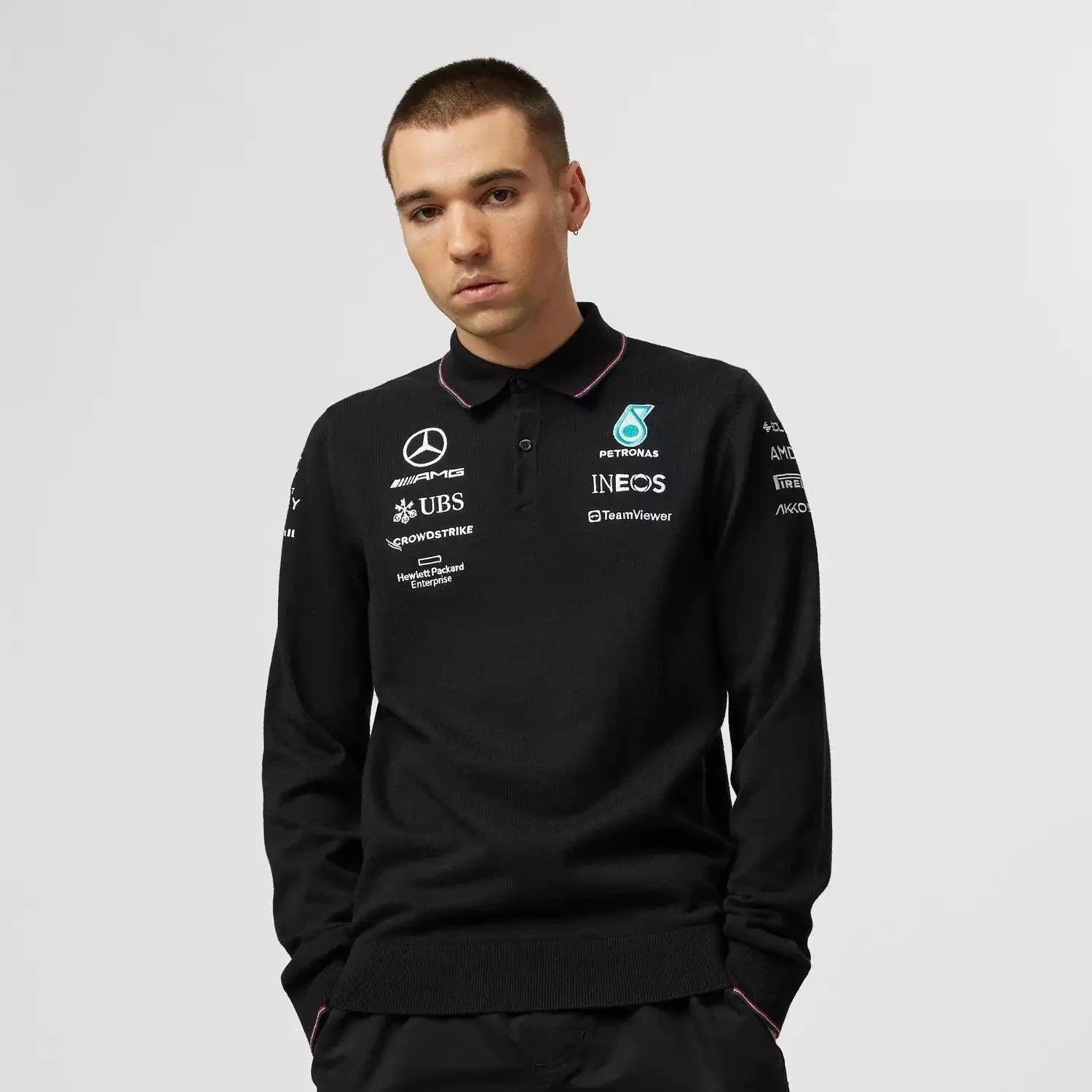 Mercedes-AMG Petronas 2023 Team Longsleeve Polo - Dash Racegear
