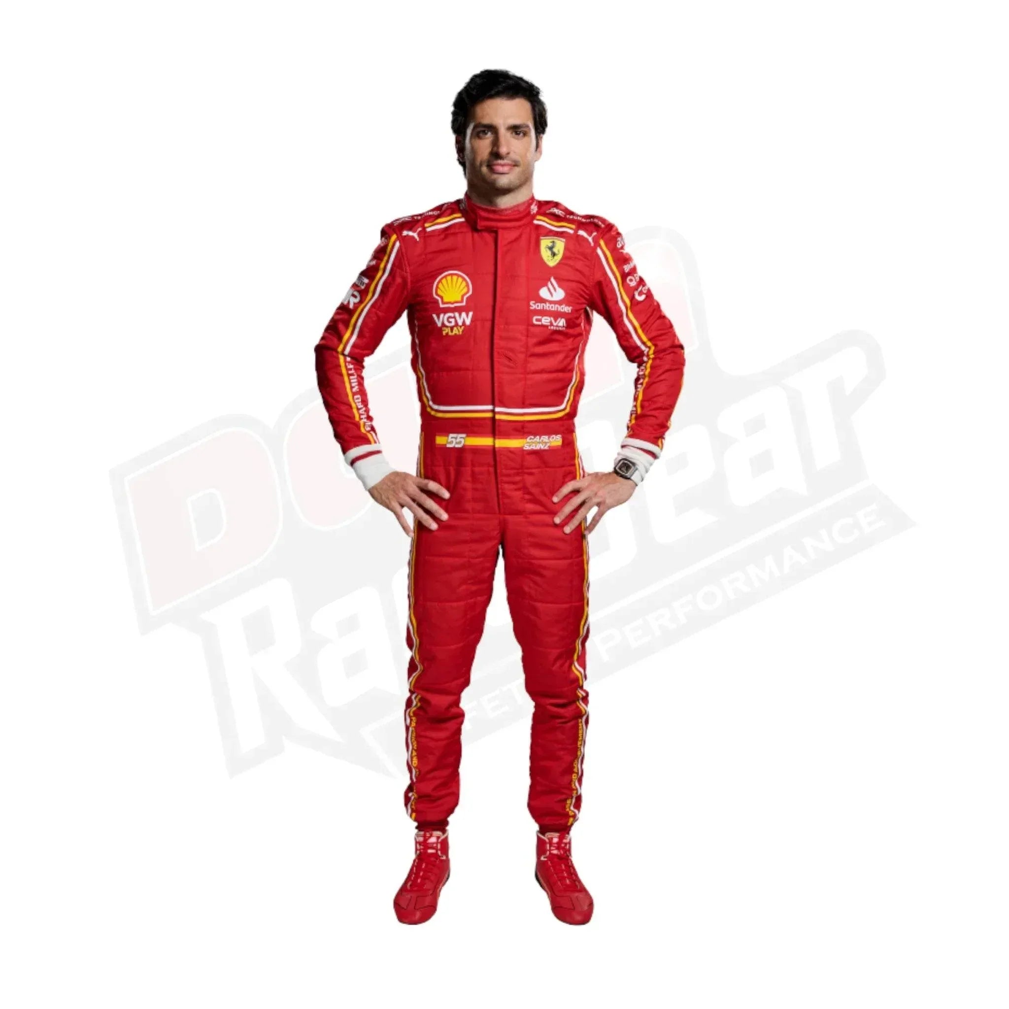 2024 Carlos Sainz Jr. Scuderia Ferrari Race suit New 4X-Large Euro 66 Carlos Sainz Jr.