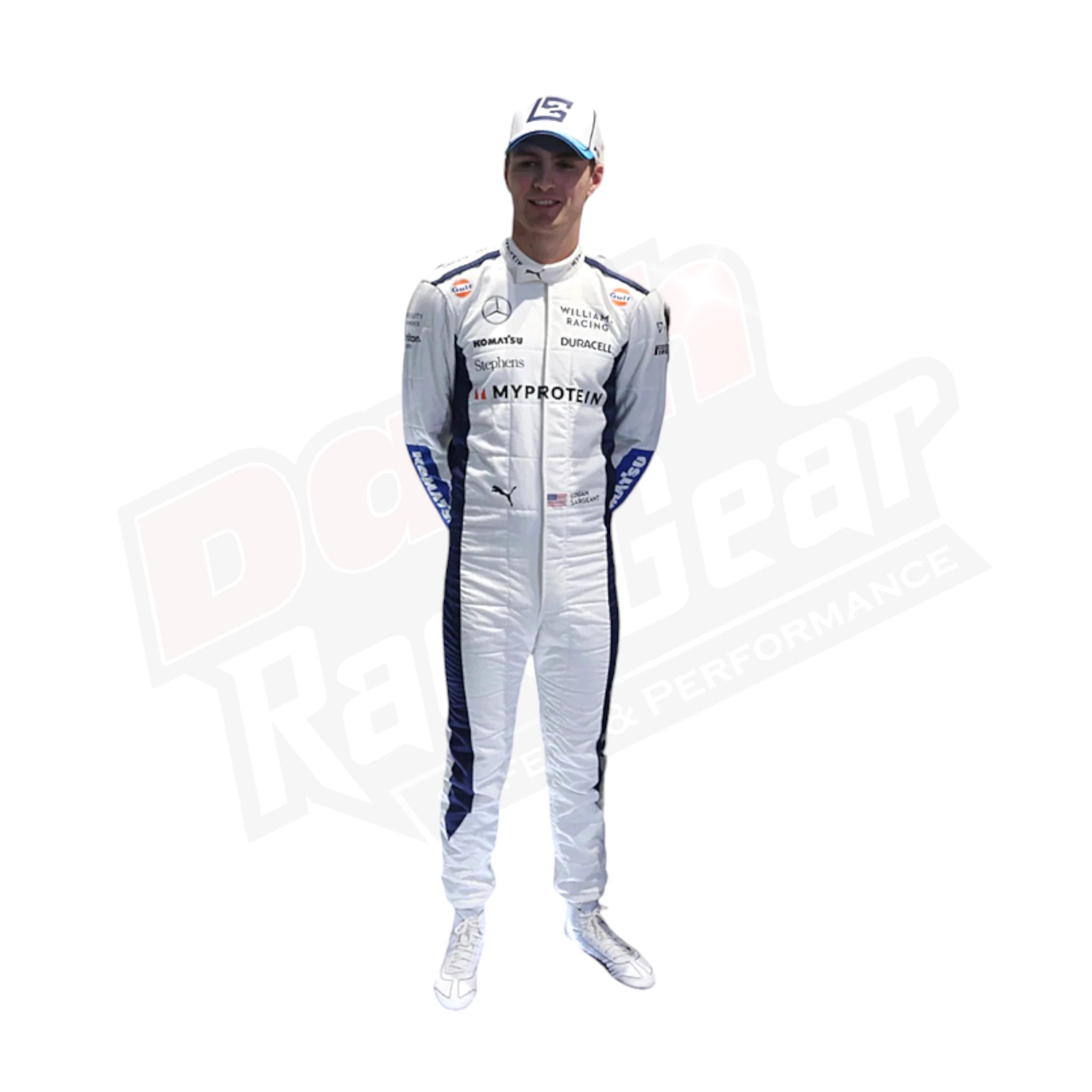 Traje de carrera del equipo Williams F1 de Alex Albon Logan Sargeant 2024