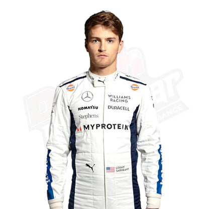 2024 Alex Albon Logan Sargeant Williams F1 Team Race Suit - Dash Racegear