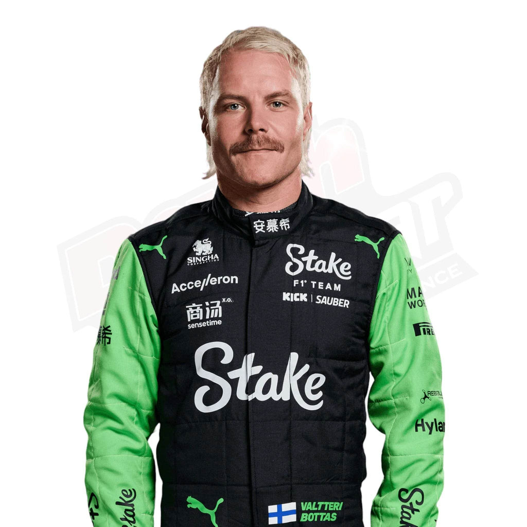 2024 Valtteri Bottas Kick Sauber F1 Team Stake Race Suit - Dash Racegear Store