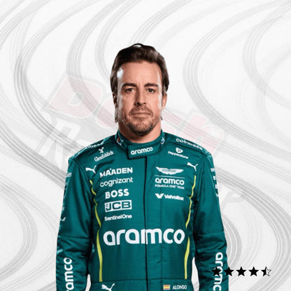 2025 Fernando Alonso Aston Martin F1 Team Race Suit - Dash Racegear