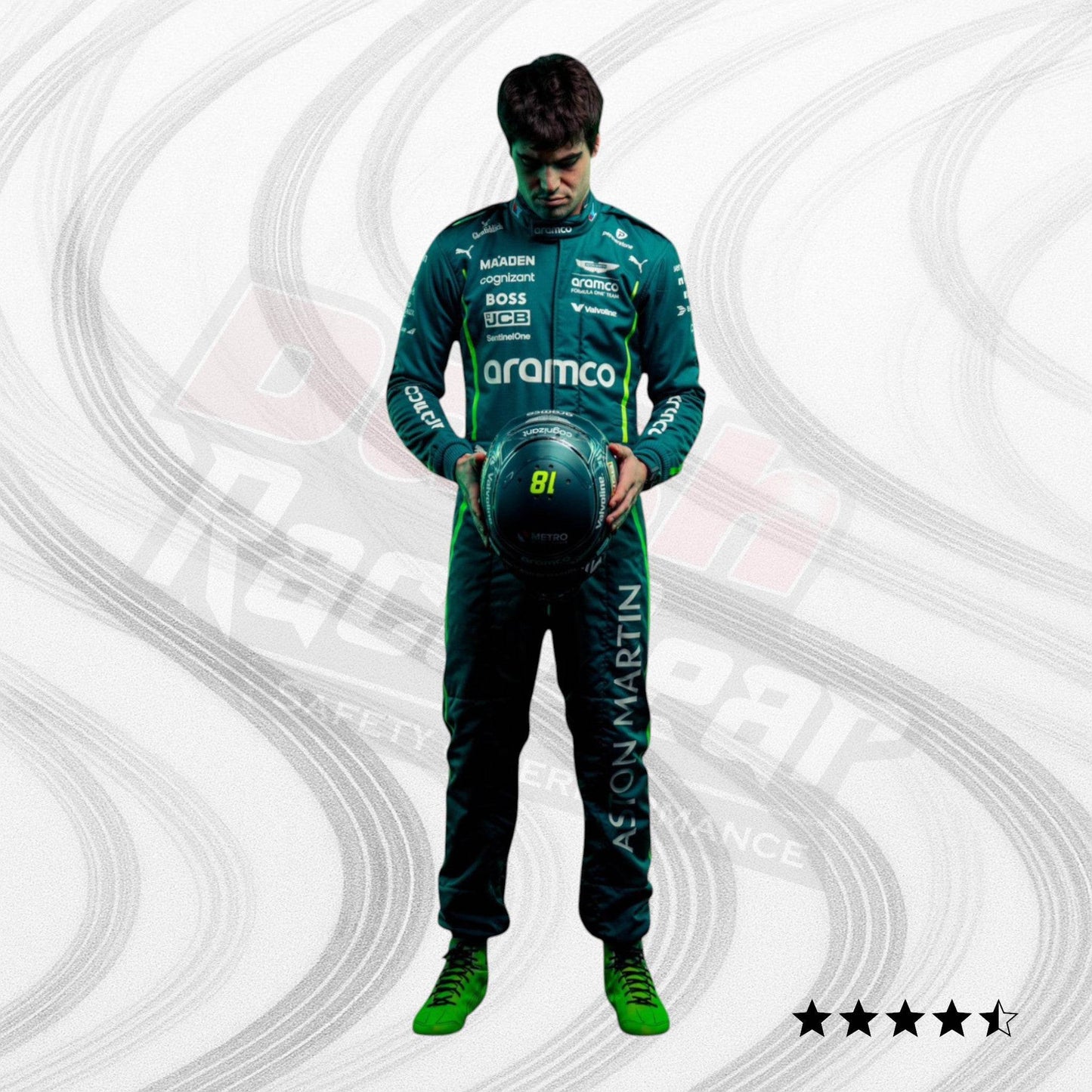 2025 Lance Stroll Aston Martin F1 Team Race Suit - Dash Racegear