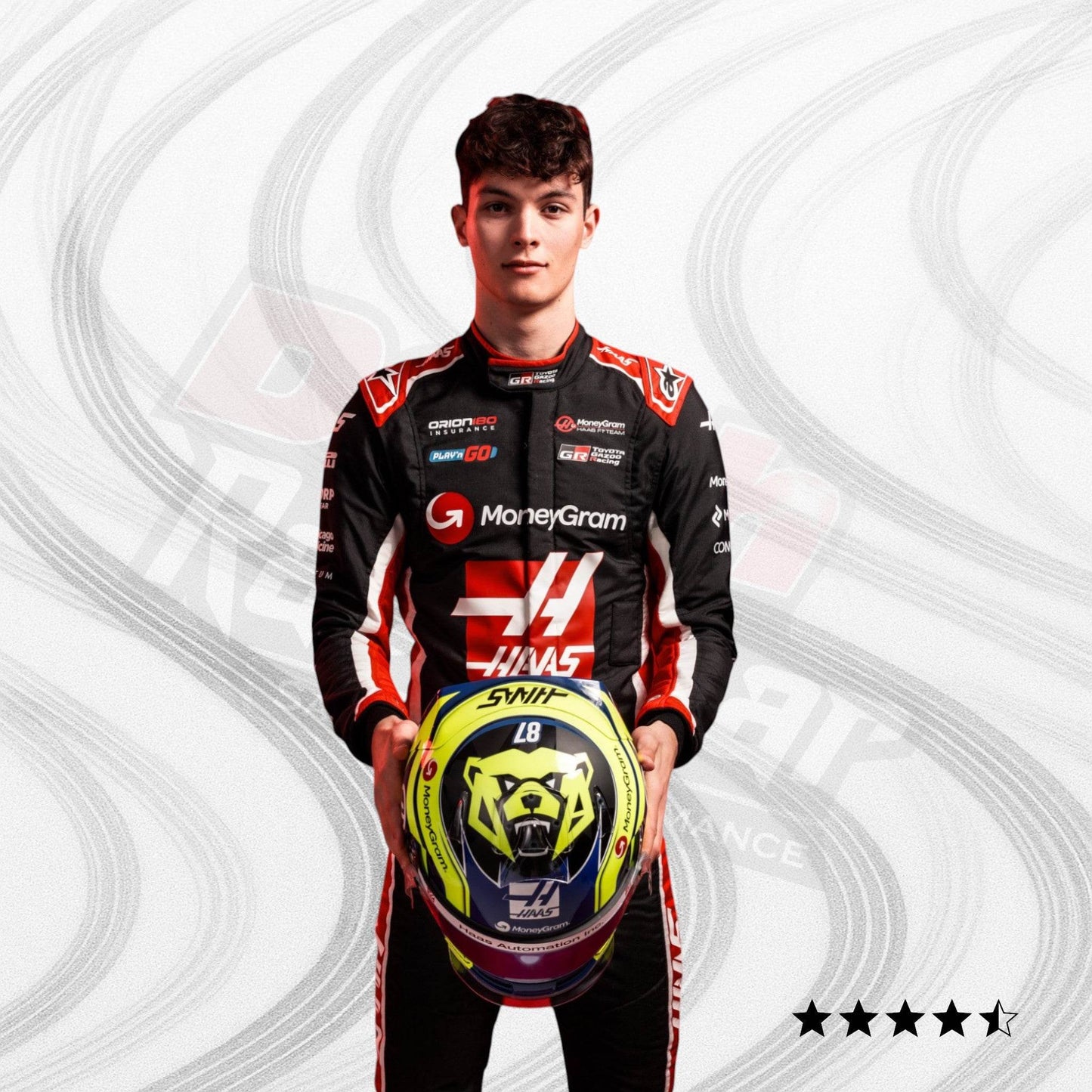 2025 Ollie Bearman Haas F1 Team Race Suit - Dash Racegear