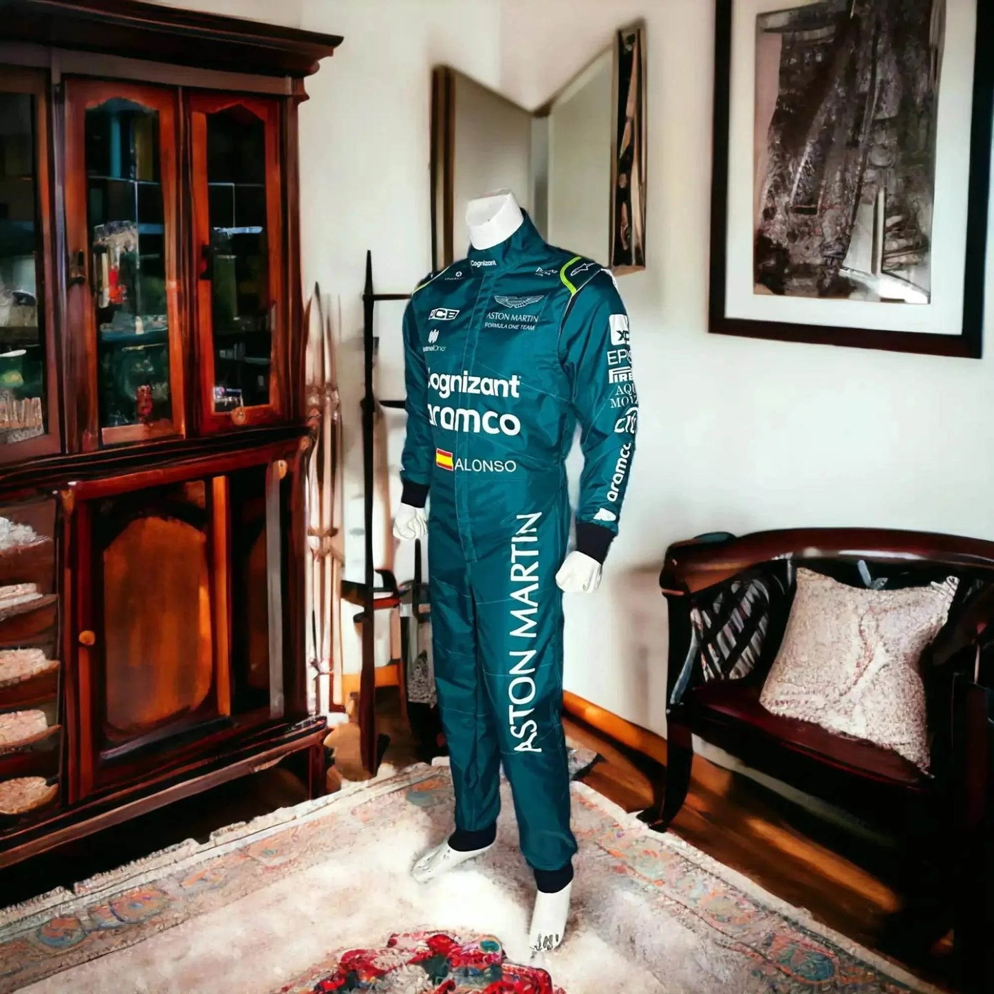2023 Official Fernando Alonso Aston Martin F1 Race Suit - Dash Racegear