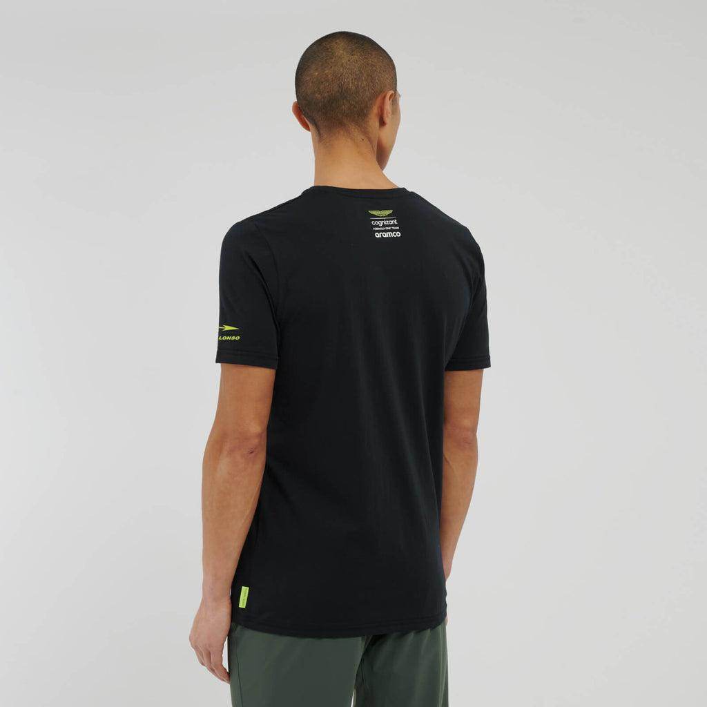 AMF1 Fernando Alonso Limited Edition T-Shirt - Black - Dash Racegear