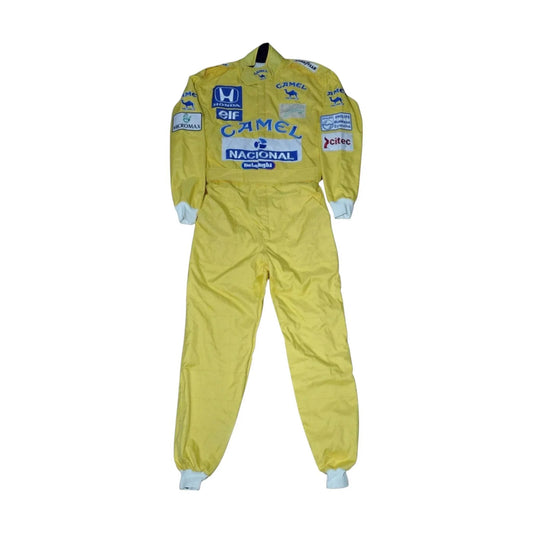 AYRTON SENNA SIGNED LOTUS 1987 F1 REPLICA Race SUIT - Dash Racegear