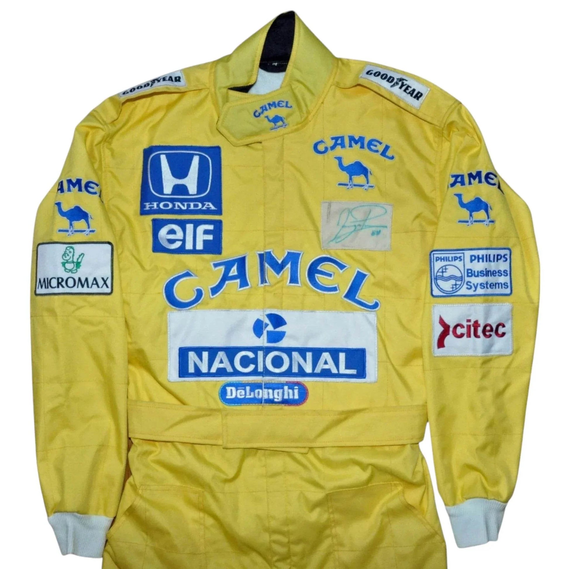 AYRTON SENNA SIGNED LOTUS 1987 F1 REPLICA Race SUIT - Dash Racegear