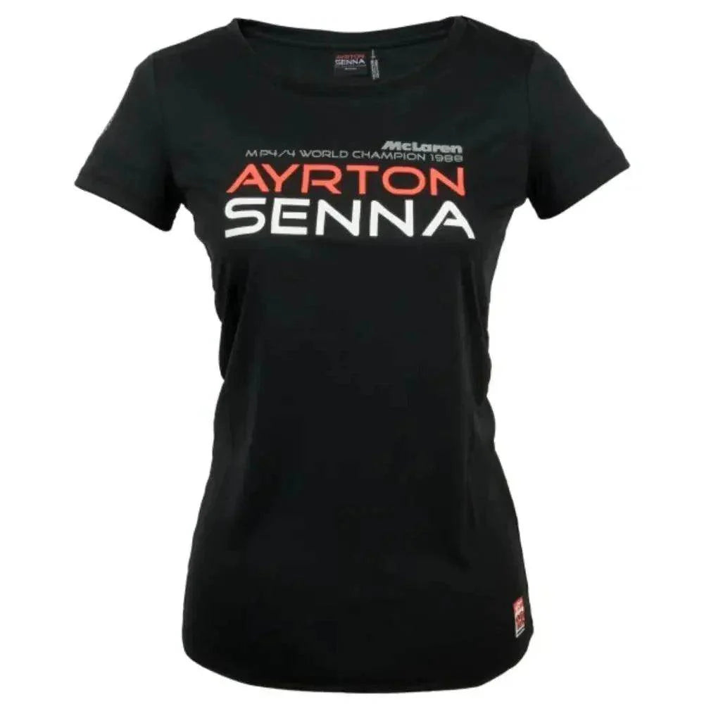 Ayrton Senna Ladies T-Shirt McLaren World Champion 1988 - Dash Racegear