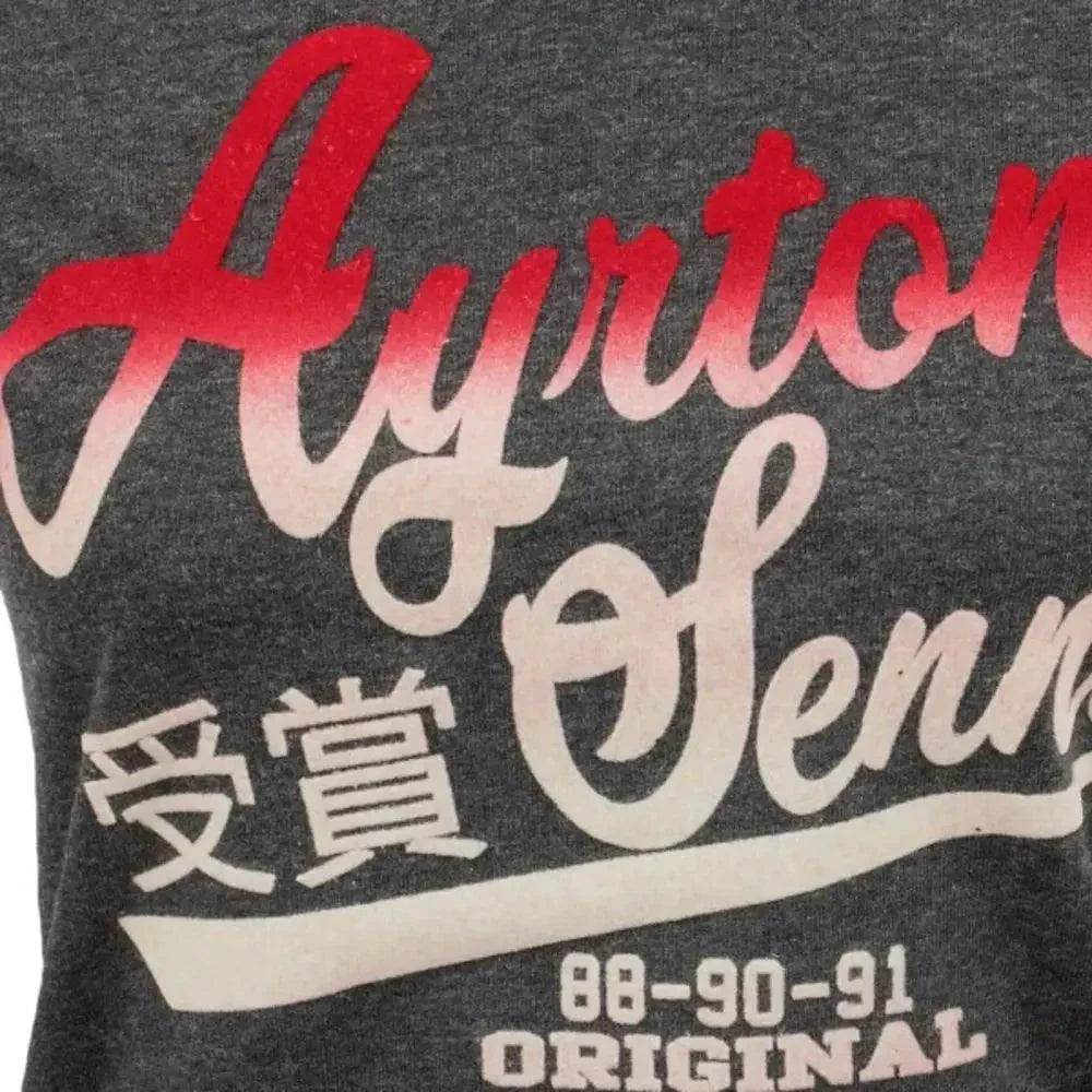 Ayrton Senna Ladies T-Shirt Vintage Grey - Dash Racegear