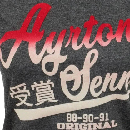 Ayrton Senna Ladies T-Shirt Vintage Grey - Dash Racegear
