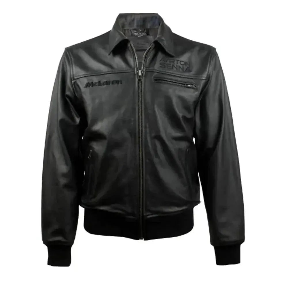Ayrton Senna McLaren Leather Jacket Three Times World Champion - Dash Racewear