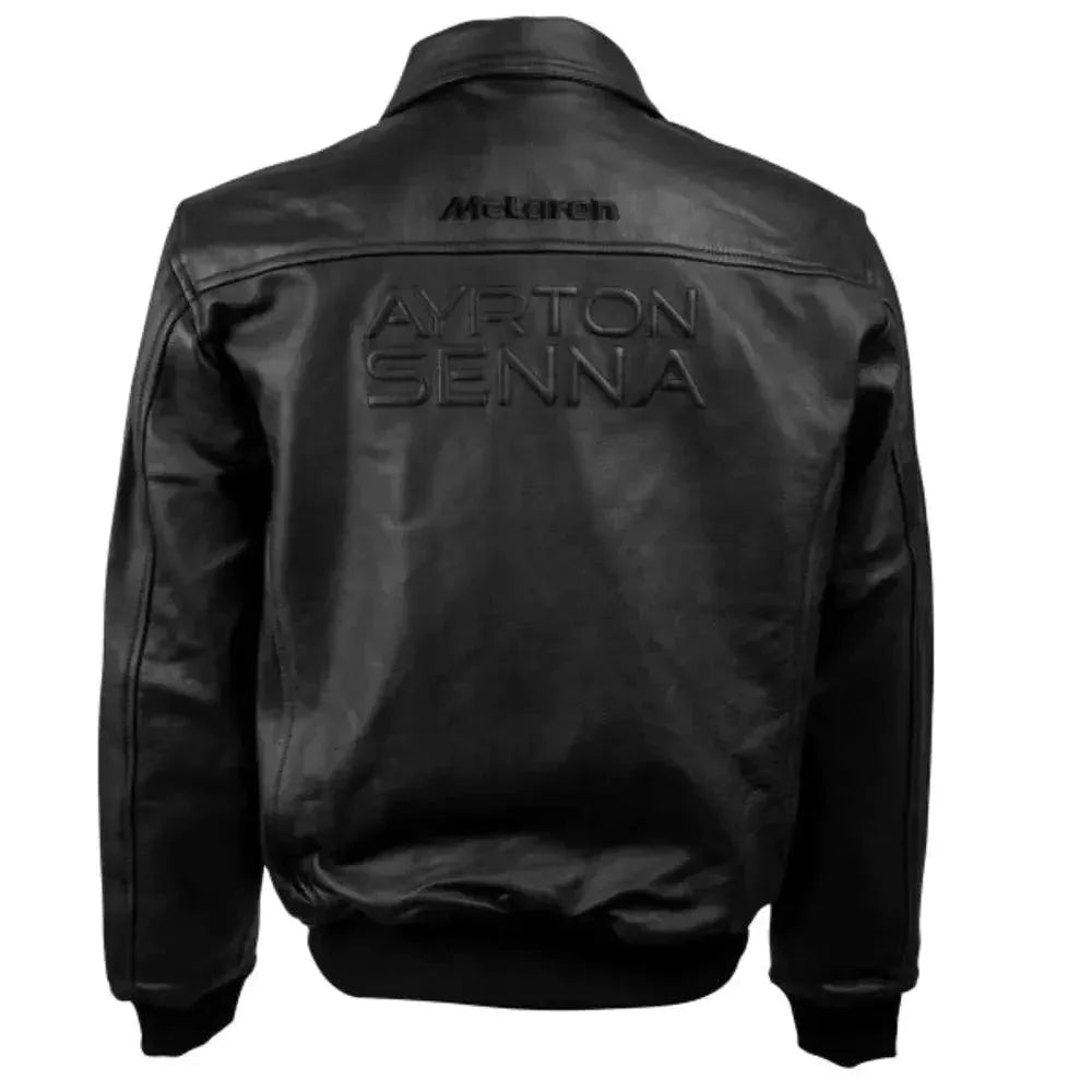 Ayrton Senna McLaren Leather Jacket Three Times World Champion - Dash Racewear