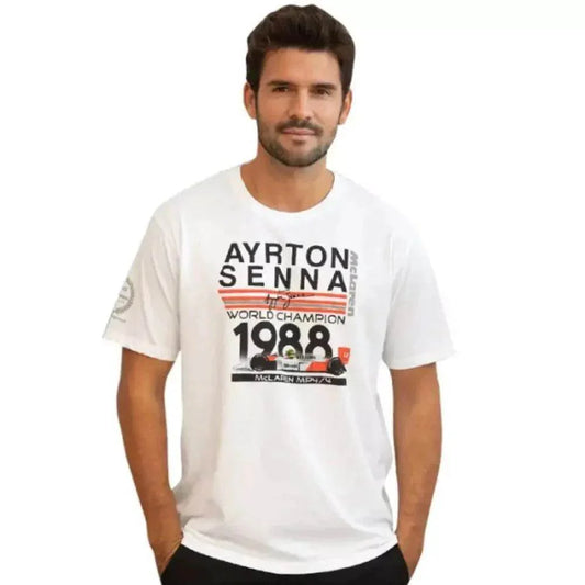 Ayrton Senna T-Shirt World Champion 1988 McLaren - Dash Racegear