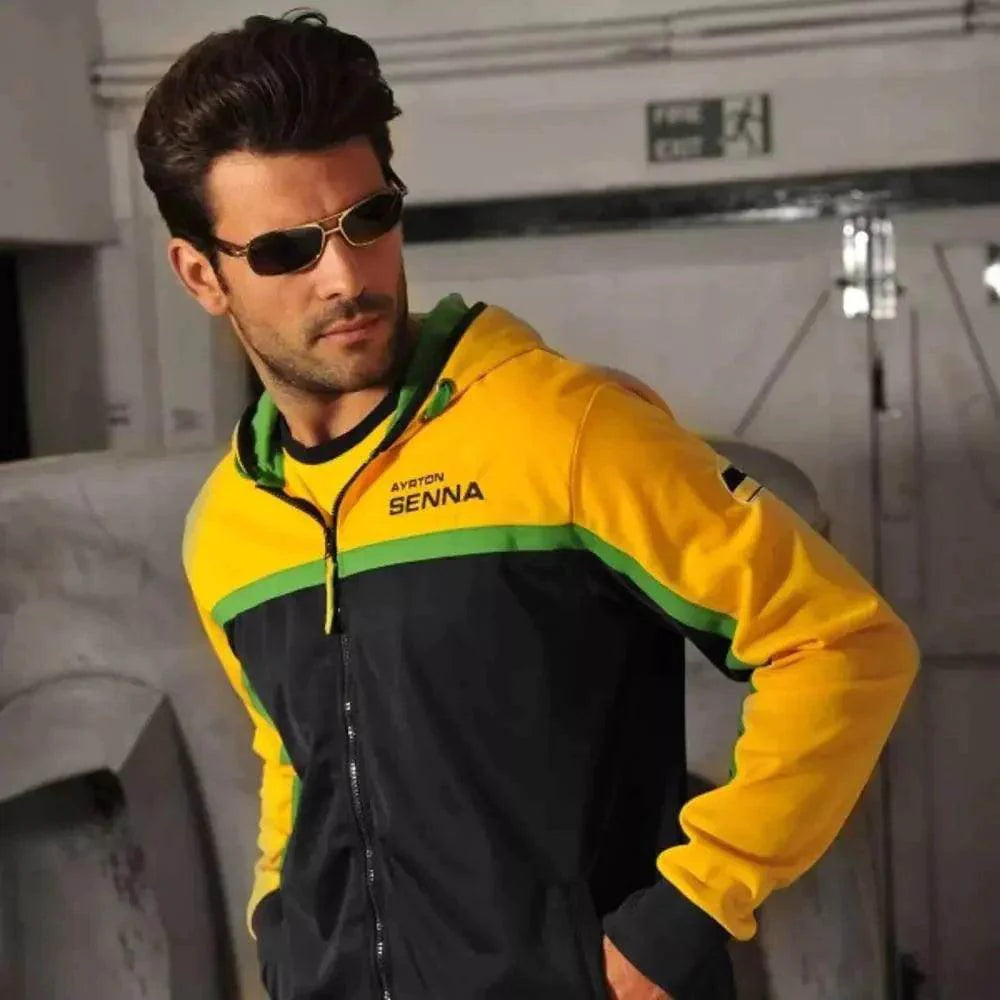 Ayrton Senna Zip Hoodie Helmet - Dash Racegear