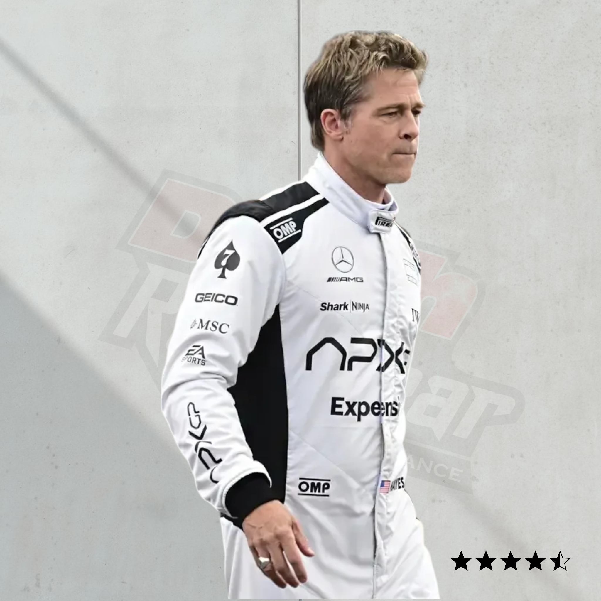 Brad Pitt Grand Prix F1 Racing Jumpsuit - Top-Rated Movie Replica Suit