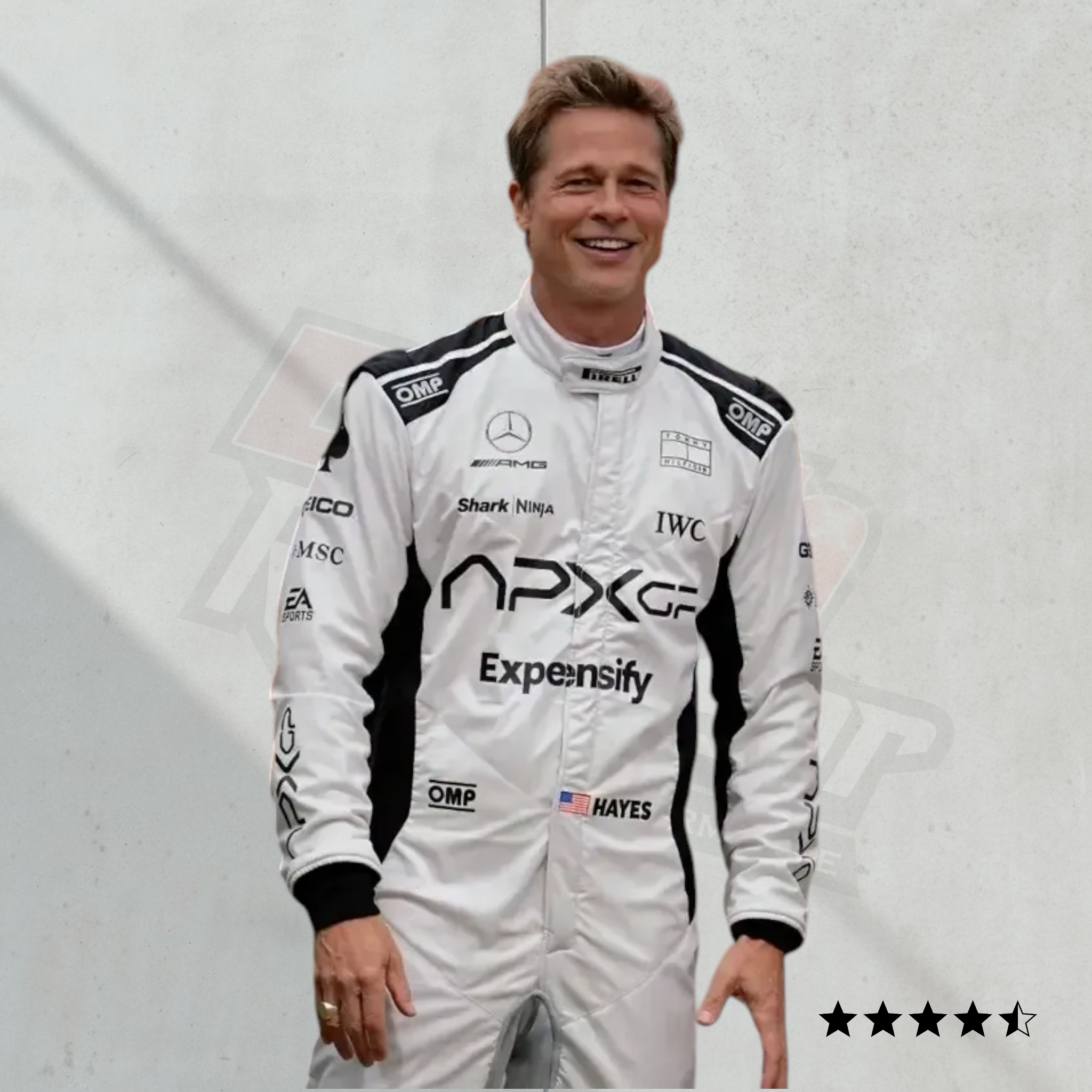 Brad Pitt Grand Prix F1 Racing Jumpsuit - Top-Rated Movie Replica Suit