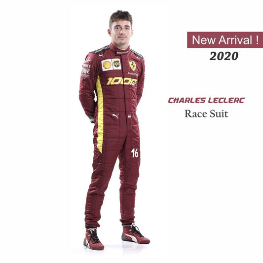 Charles Leclerc Sebastian Vettel 2020 F1 Replica Race Suit - Scuderia Ferrari 1000s - Dash Racegear