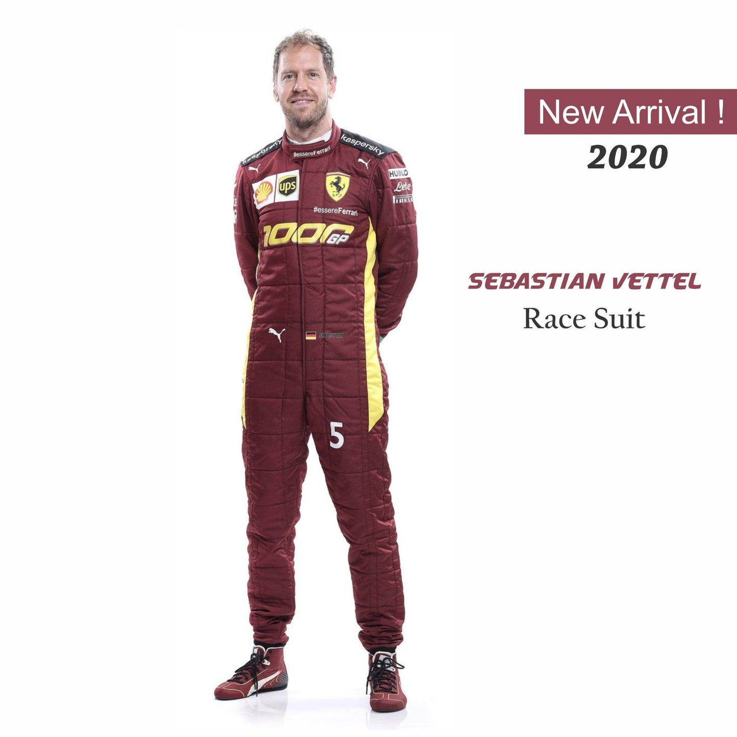 Charles Leclerc Sebastian Vettel 2020 F1 Replica Race Suit - Scuderia Ferrari 1000s - Dash Racegear