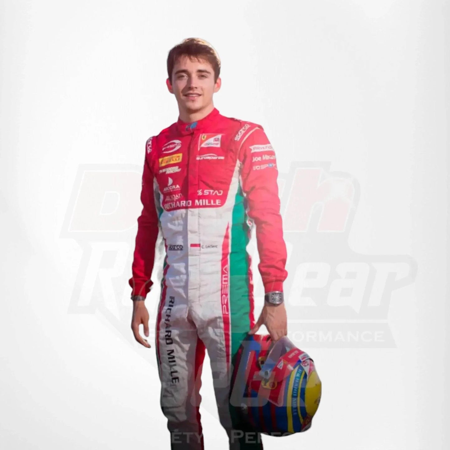 Charles Leclerc 2017 Formula 2 Race Suit Prema Powert eam - Dash Racegear