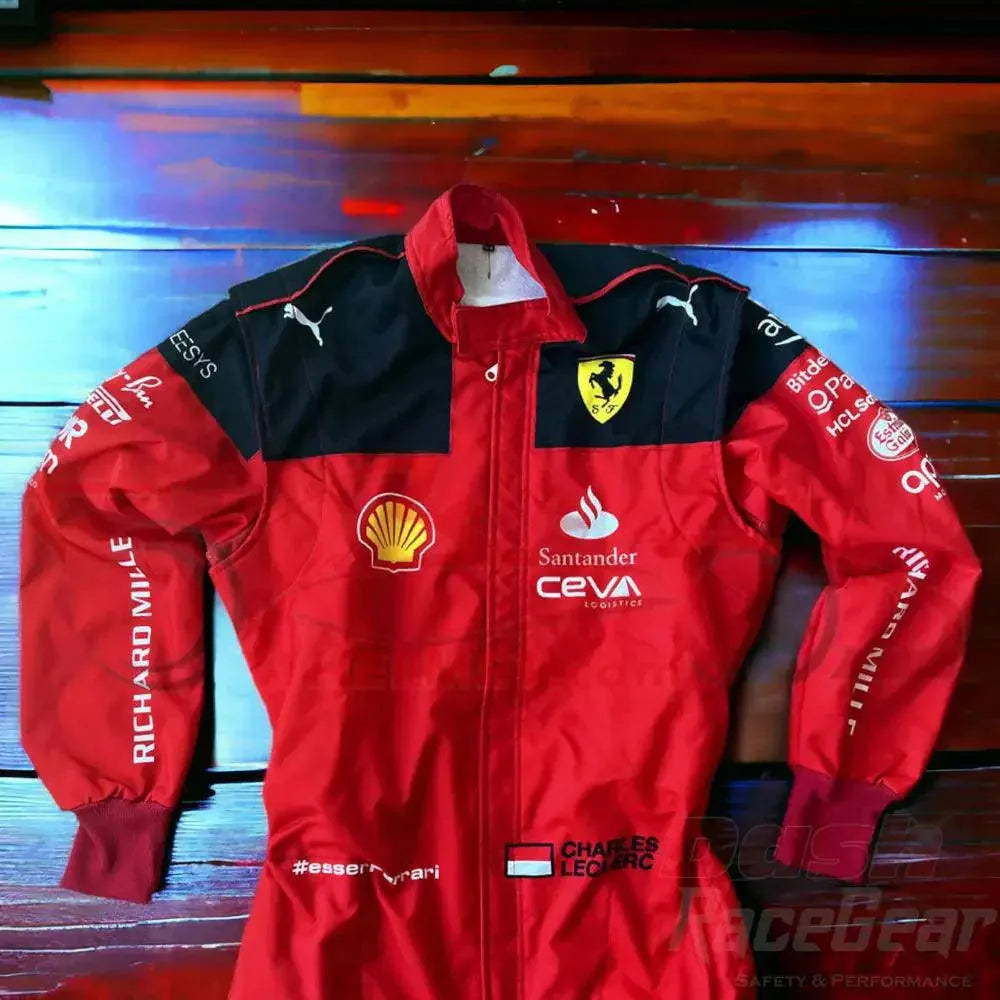 2023 Charles Leclerc Ferrari F1 Embroidered Racing Suit - Dash Racewear