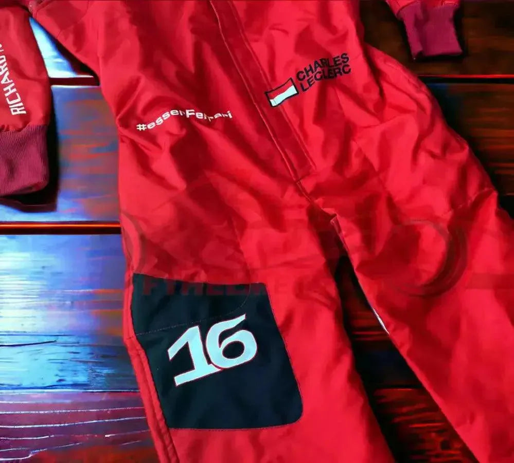 2023 Charles Leclerc Ferrari F1 Embroidered Racing Suit - Dash Racewear