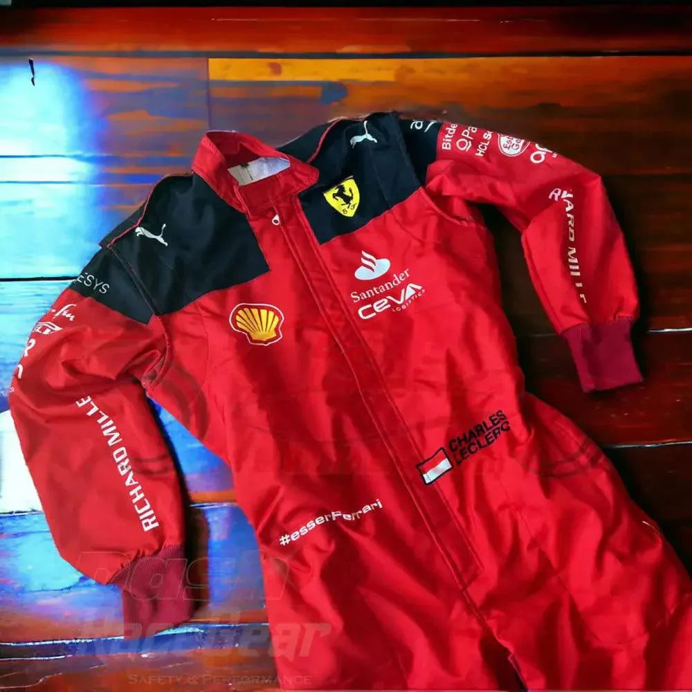 2023 Charles Leclerc Ferrari F1 Embroidered Racing Suit - Dash Racewear