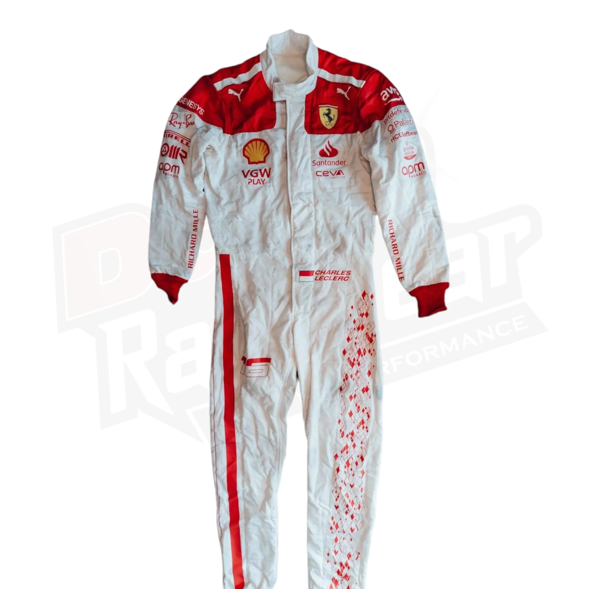 Charles Leclerc Ferrari 2023 F1 Race Suit - Monaco GP
