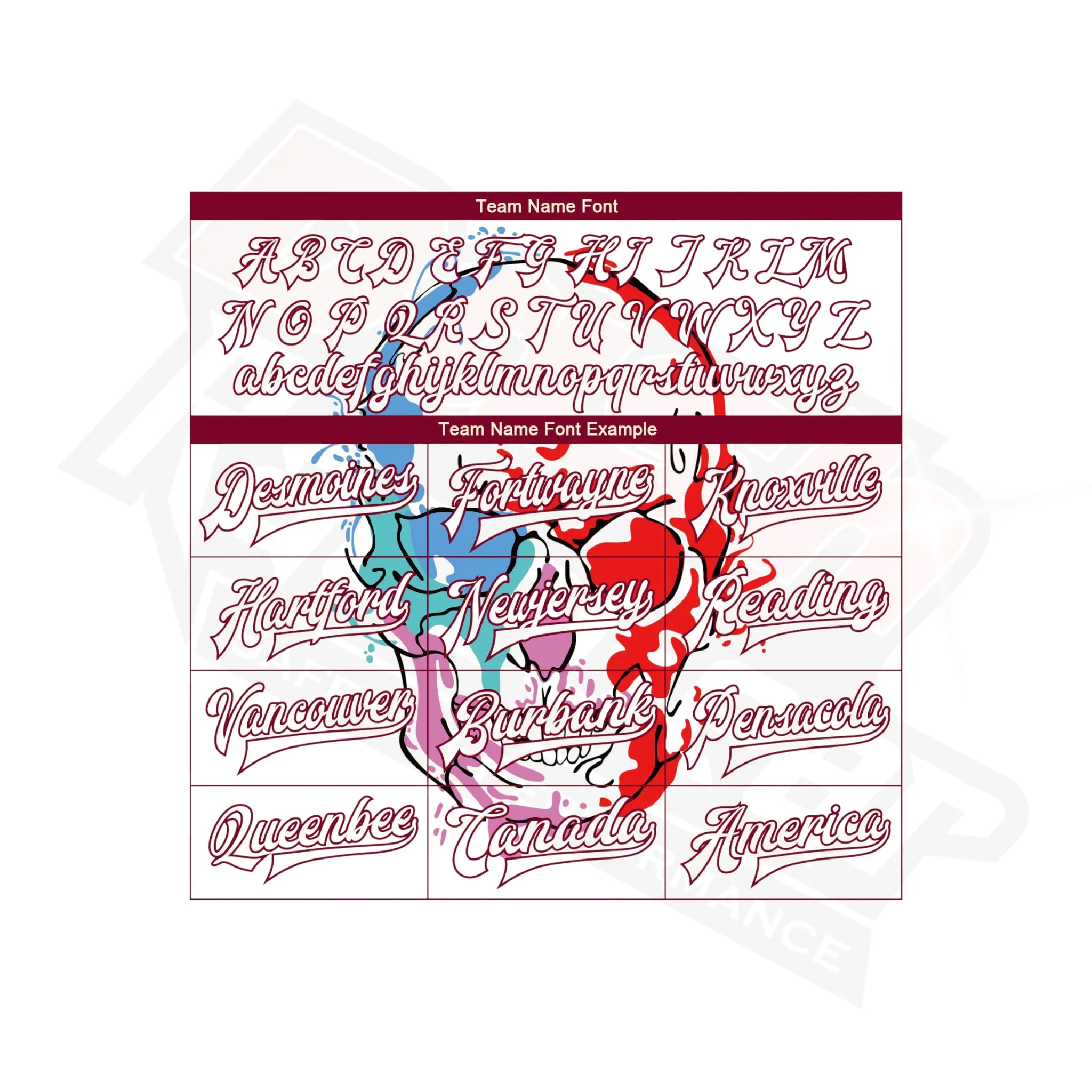 Custom Cream & Maroon Skull 3D Bomber Full-Snap Varsity Jacket