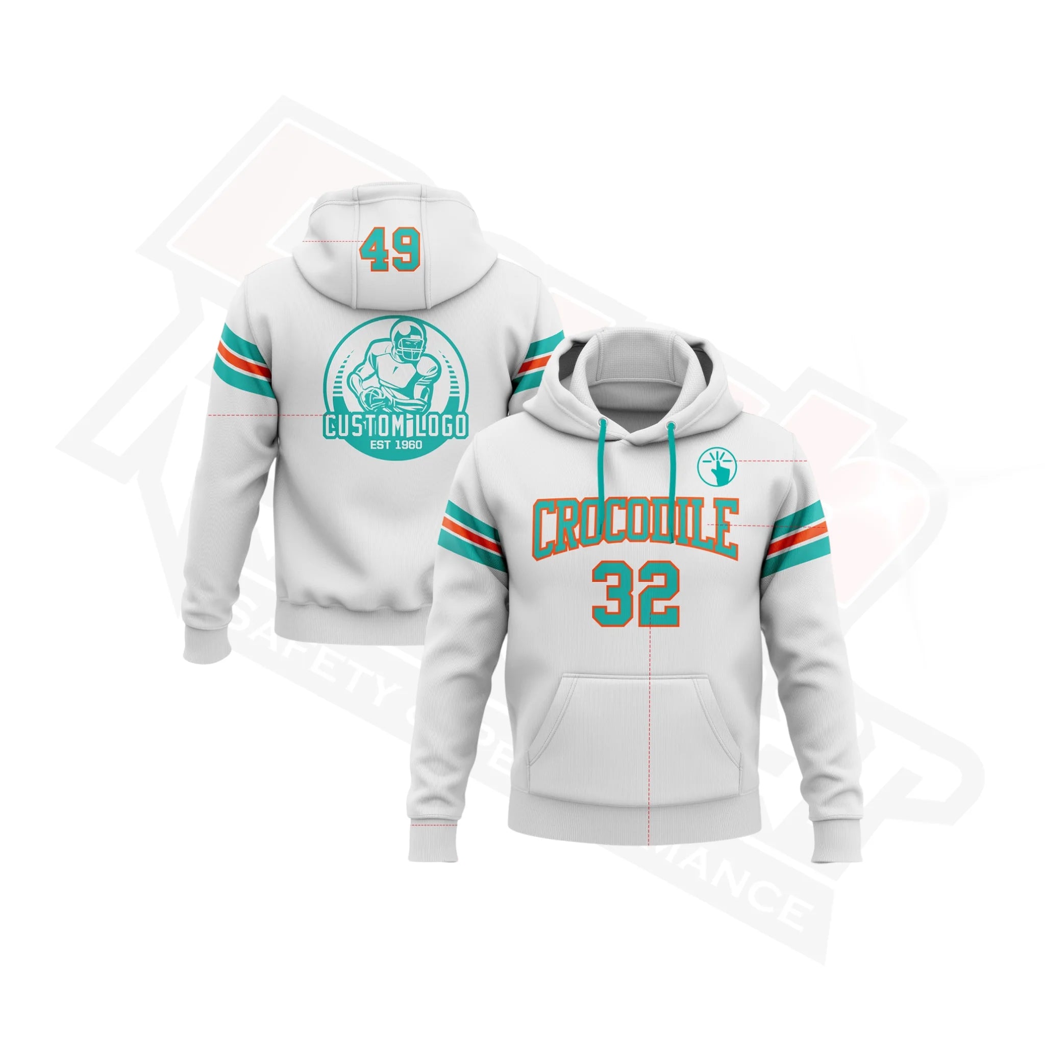 CustomStitchedWhite_Aqua-OrangeFootballHoodie_2.webp