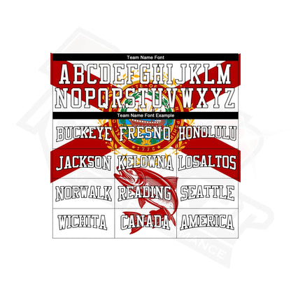 Custom Stitched White & Red-Black 3D Atlantic Salmon Fishing Hoodie - Dash Racegear