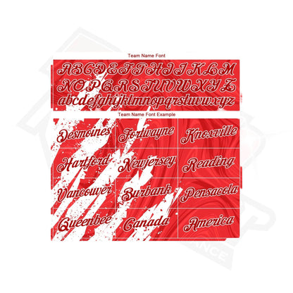 Custom Stitched Red & White 3D Pattern Sports Hoodie - Dash Racegear