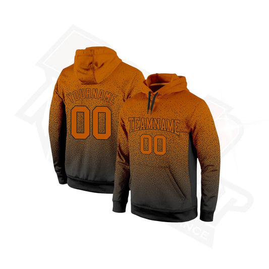 Custom Texas Orange & Black Fade Sports Hoodie - Dash Racegear