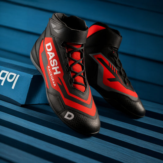 DASH RACEGEAR FlameStrike Racing Boots High-Performance Grip - Dash Racegear