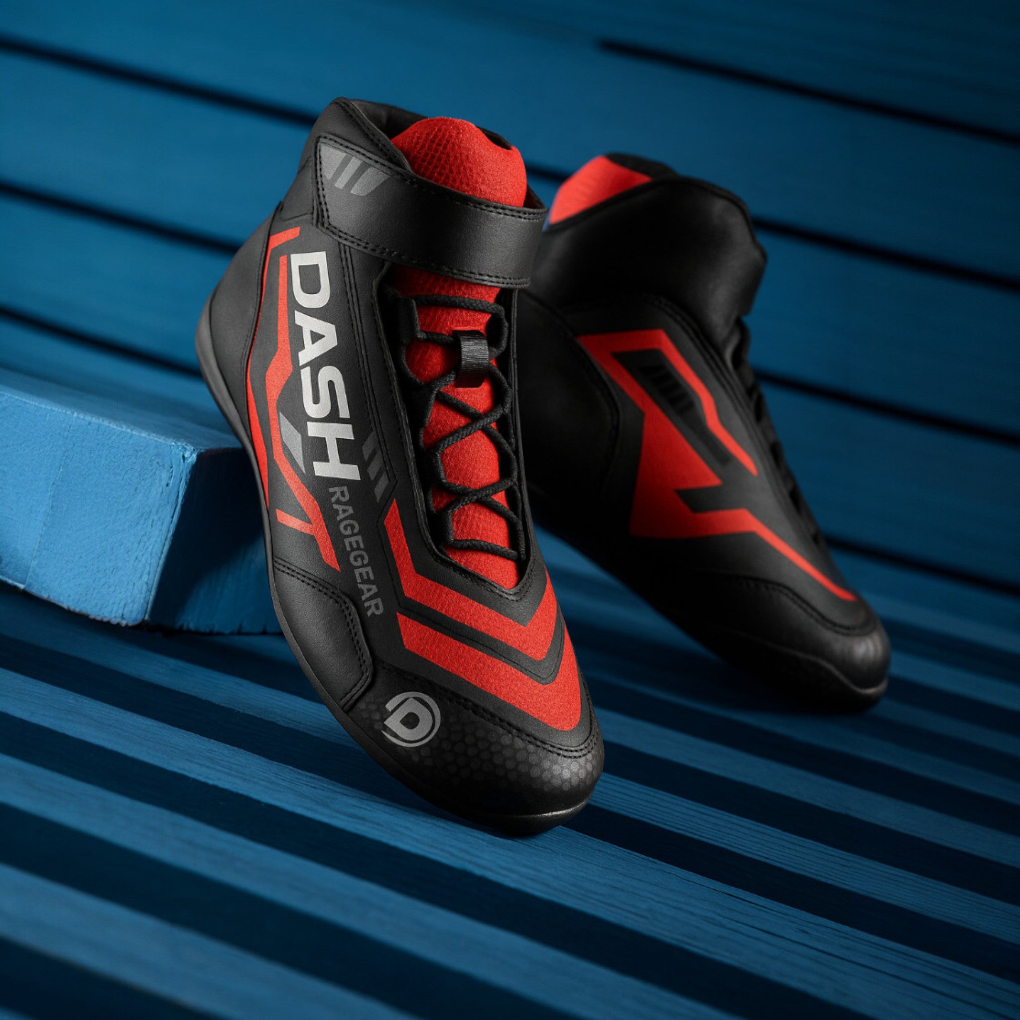 DASH RACEGEAR Velocity-X Racing Shoes Red & Black Edition - Dash Racegear