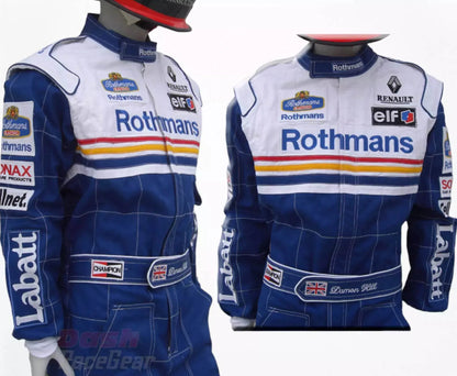 Damon Hill 1997 Williams F1 Embroidered Racing Suit - Dash Racegear
