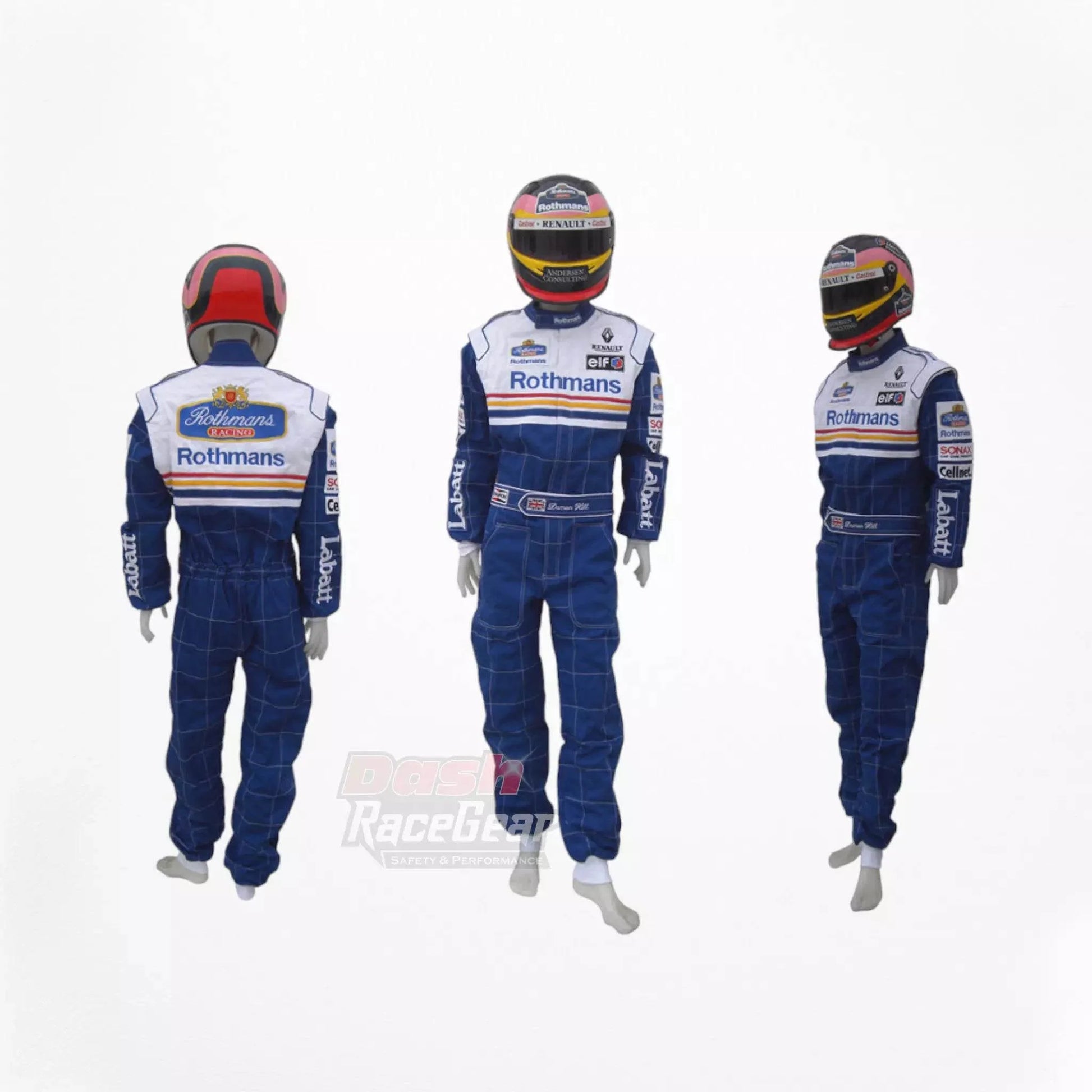 Damon Hill 1997 Williams F1 Embroidered Racing Suit - Dash Racegear