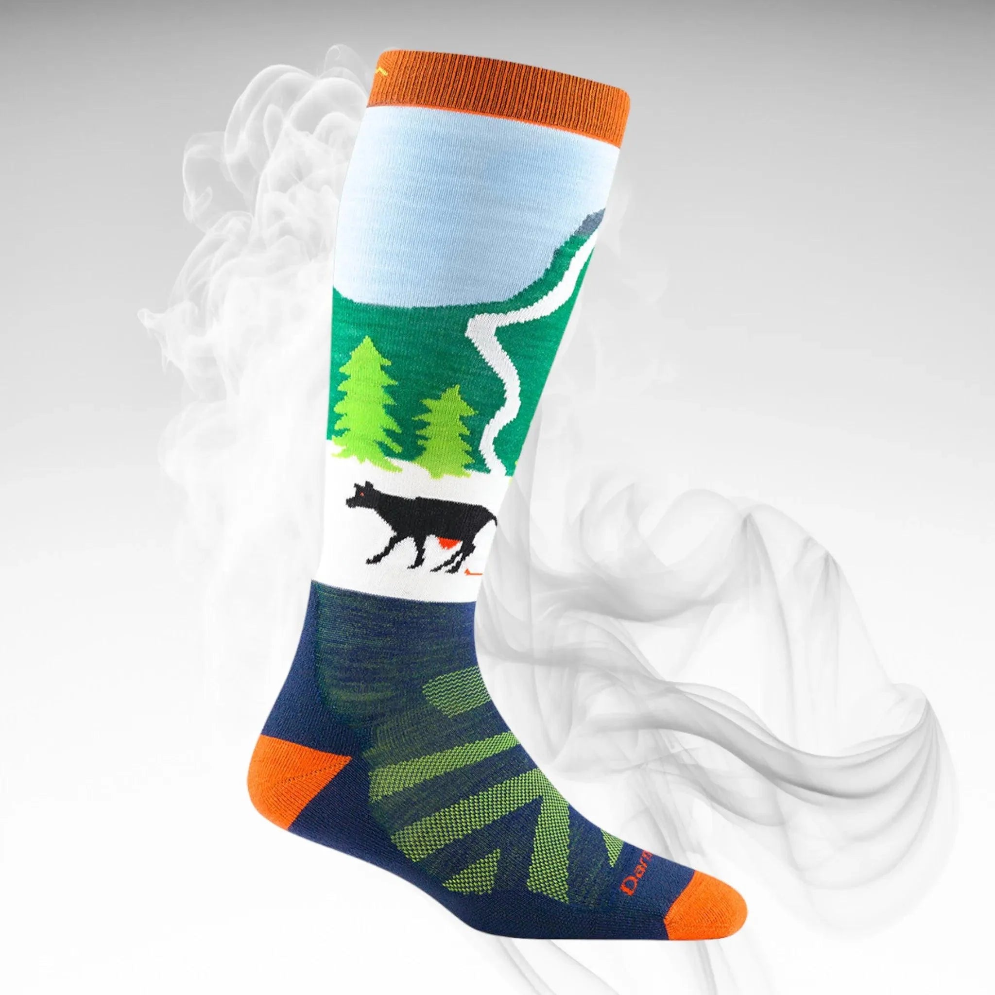 Darn Tough JR Pow Cow Midweight Ski Socks - Dash Racegear