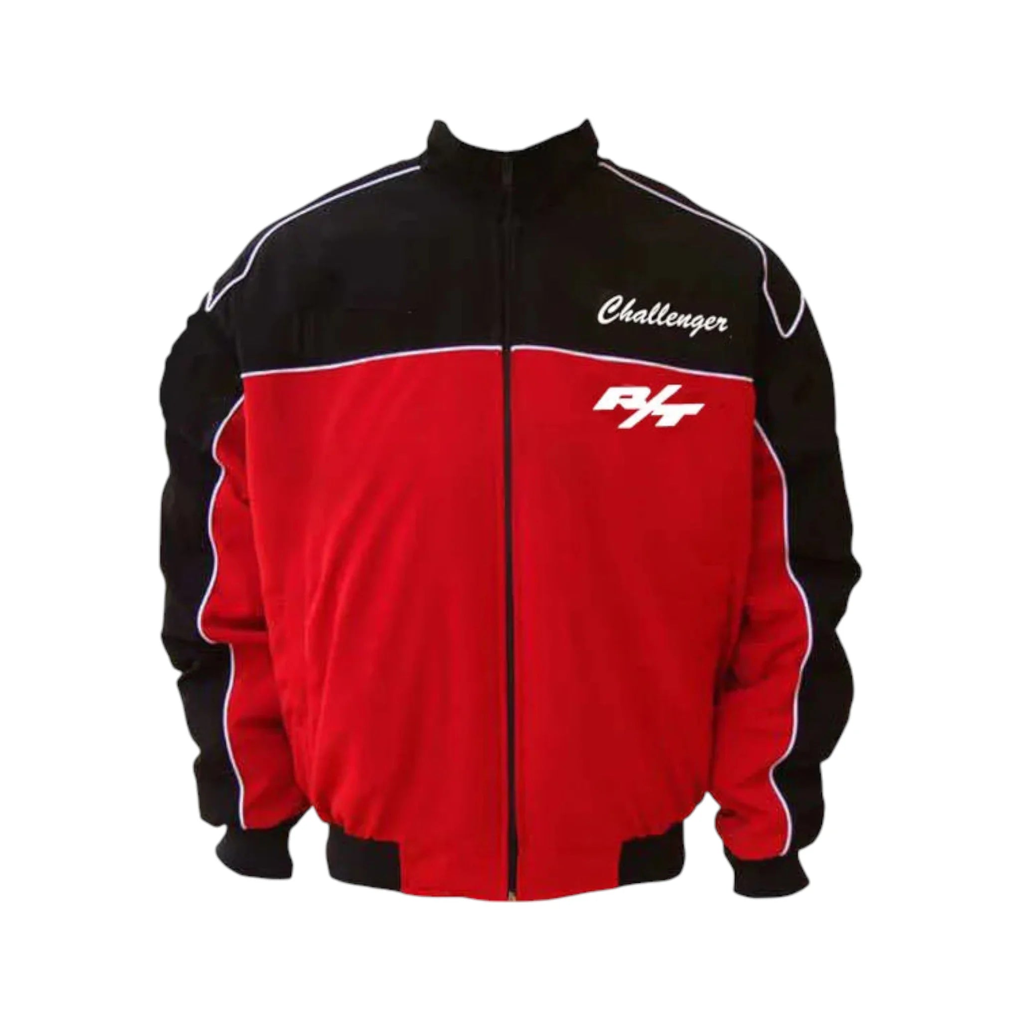 Dodge Challenger SRT Racing Jacket Black and Red with White piping