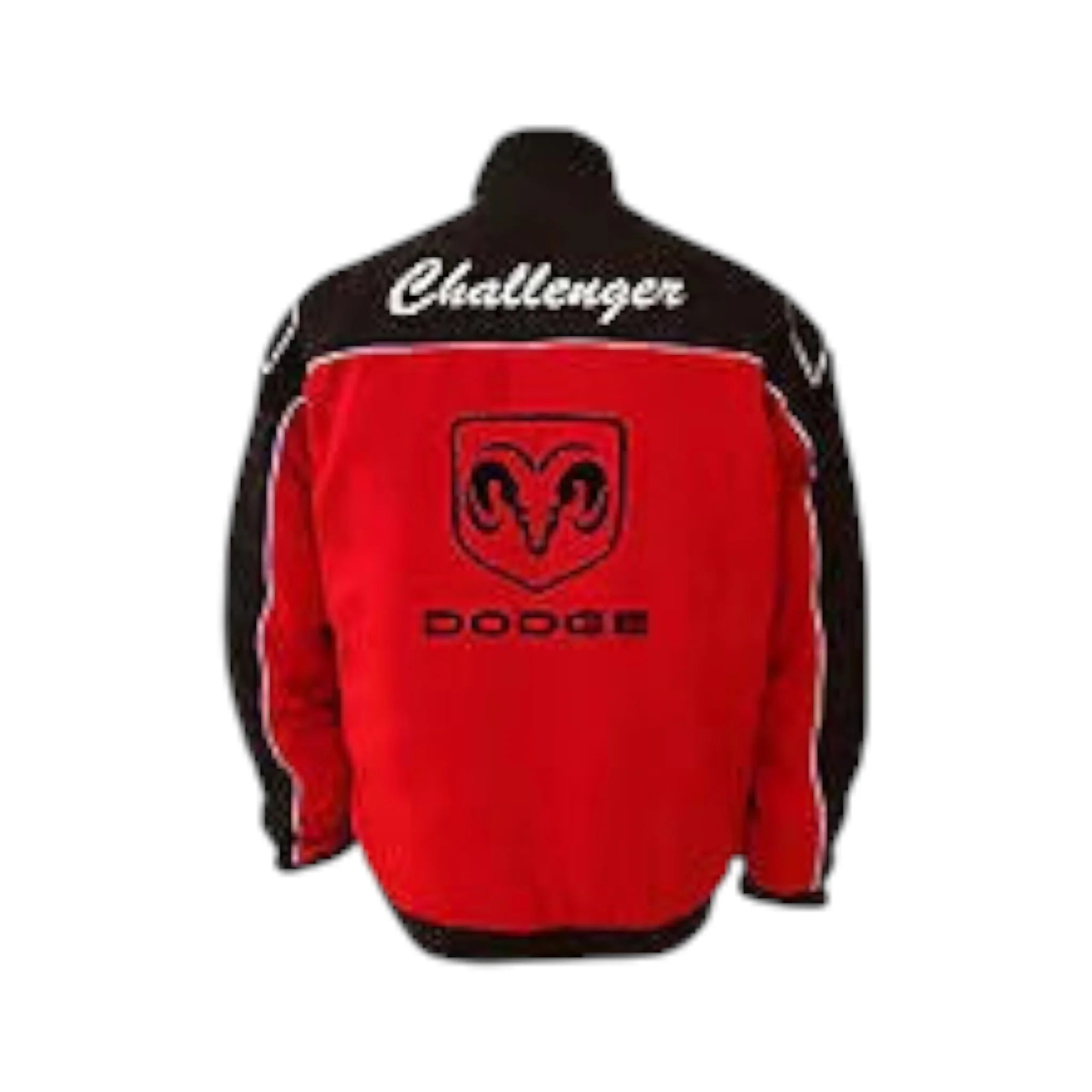 Dodge Challenger SRT Racing Jacket Black and Red with White piping