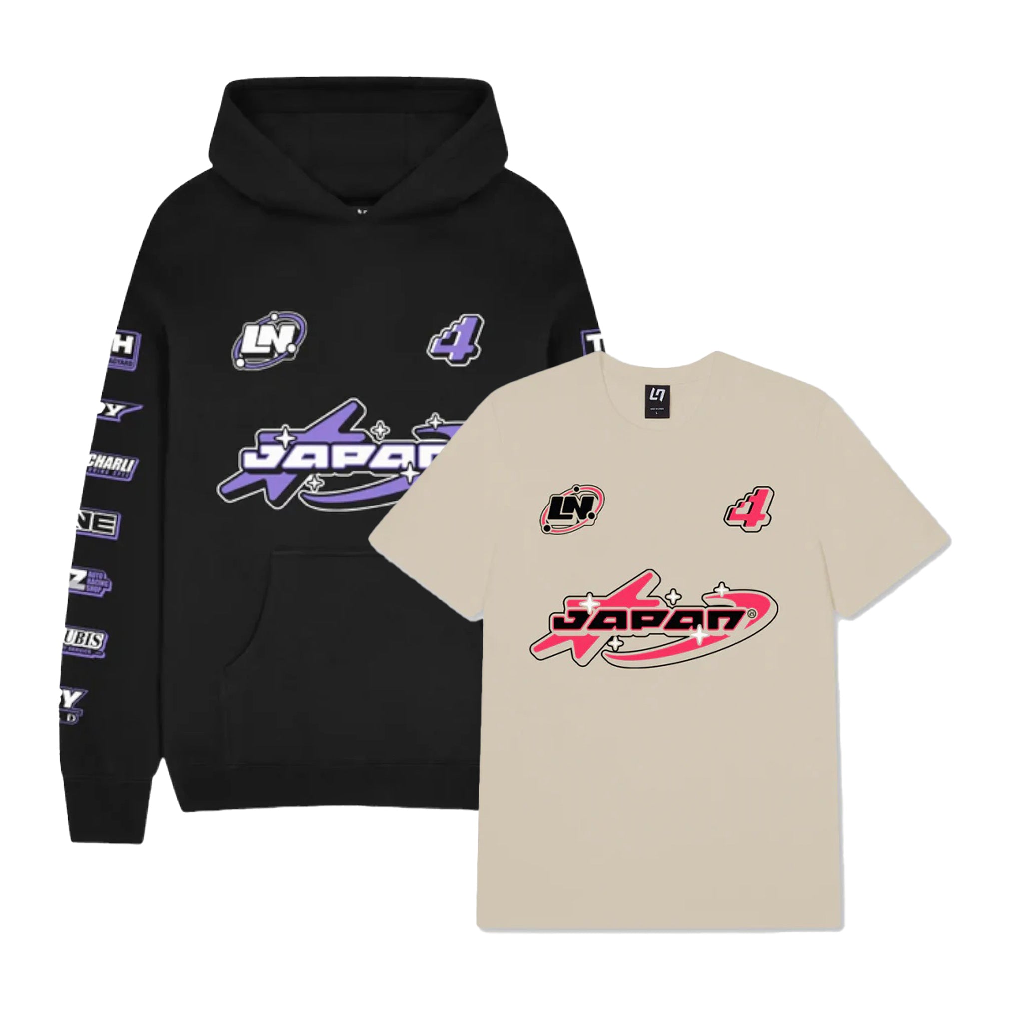 Conjunto exclusivo de sudadera y camiseta Drift de LN Japan