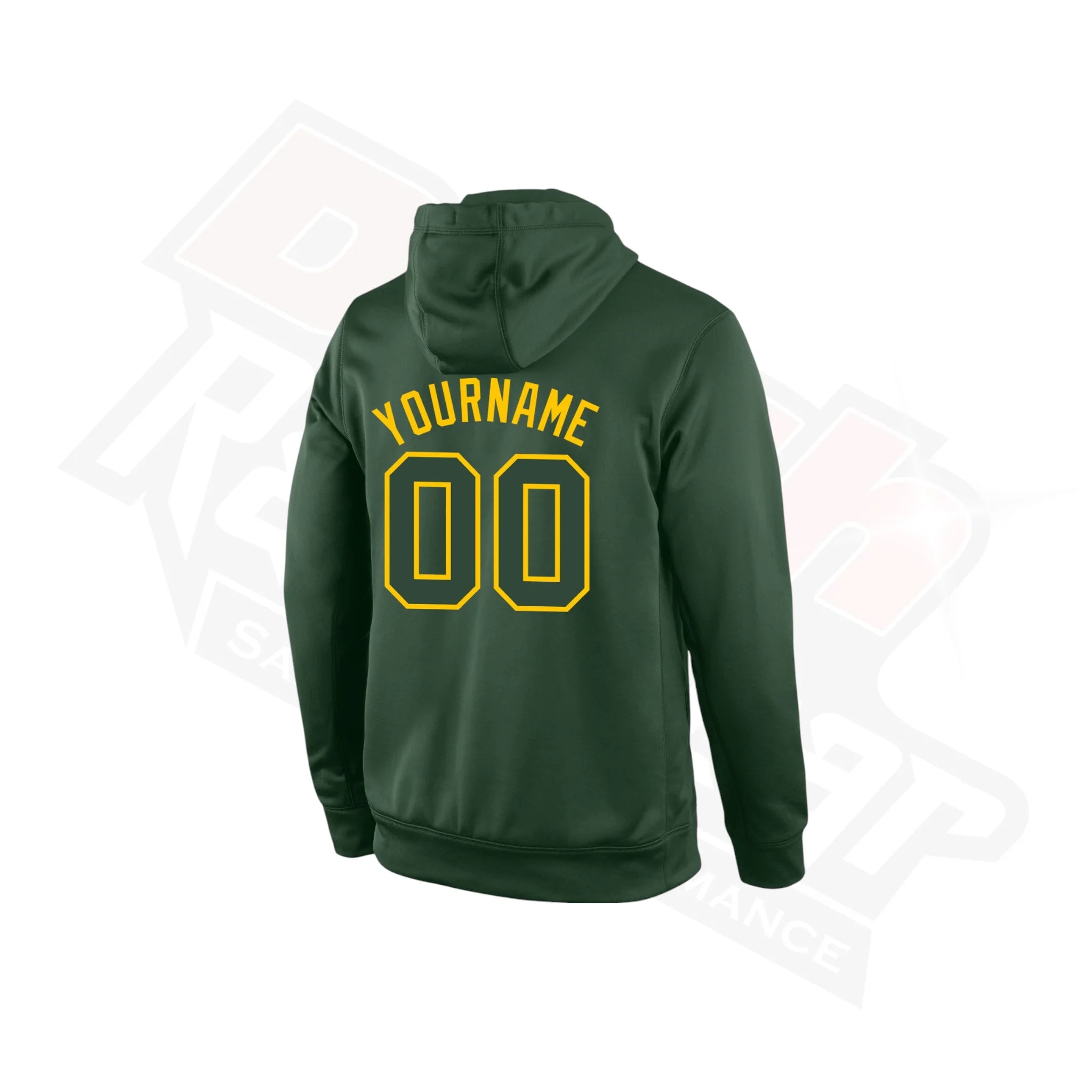 Dynamic Green and Green-Gold Custom Sports Pullover Hoodie