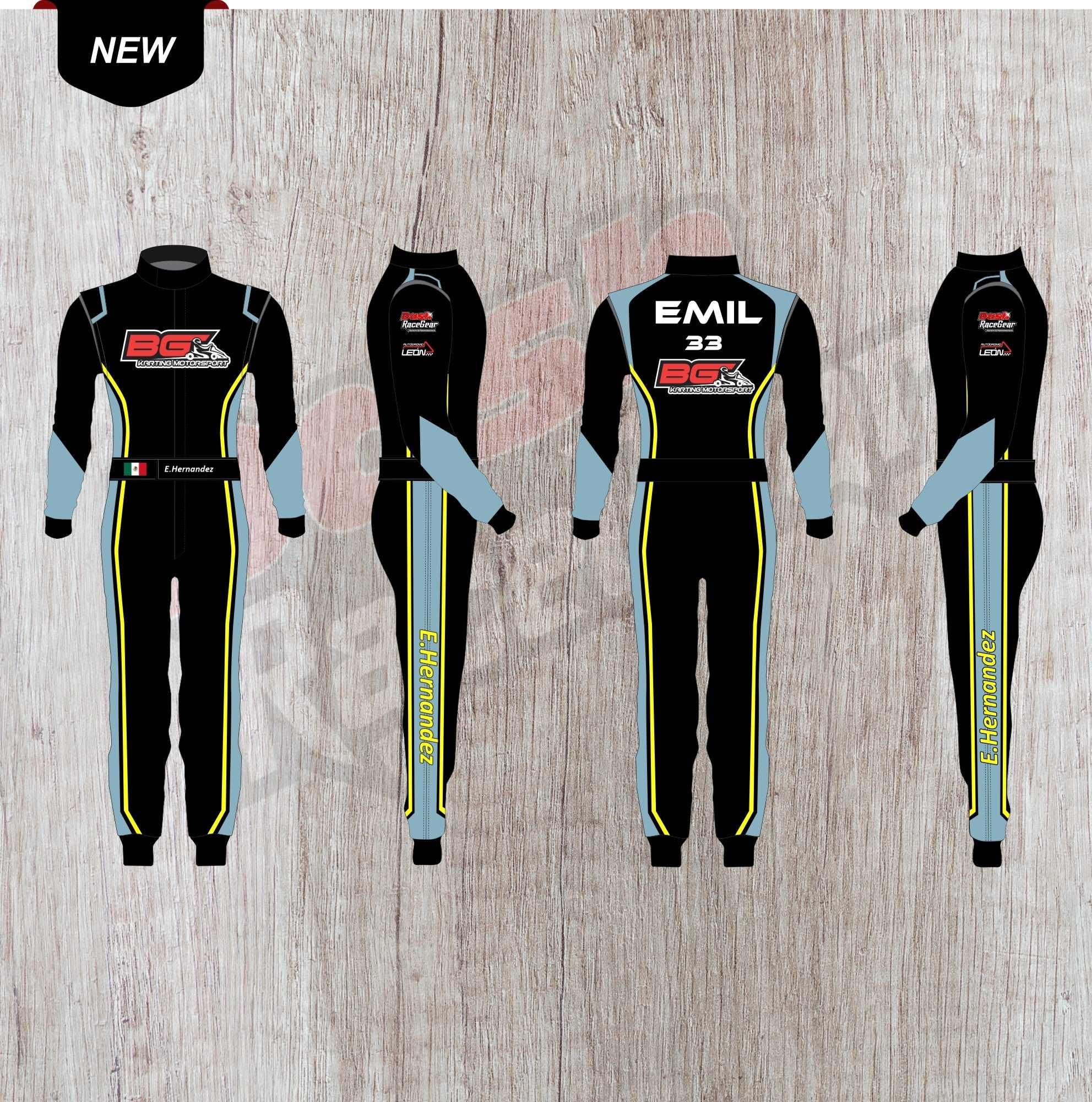 E.hernandez Customized Karting Sublimation Printed Suit - Dash Racegear