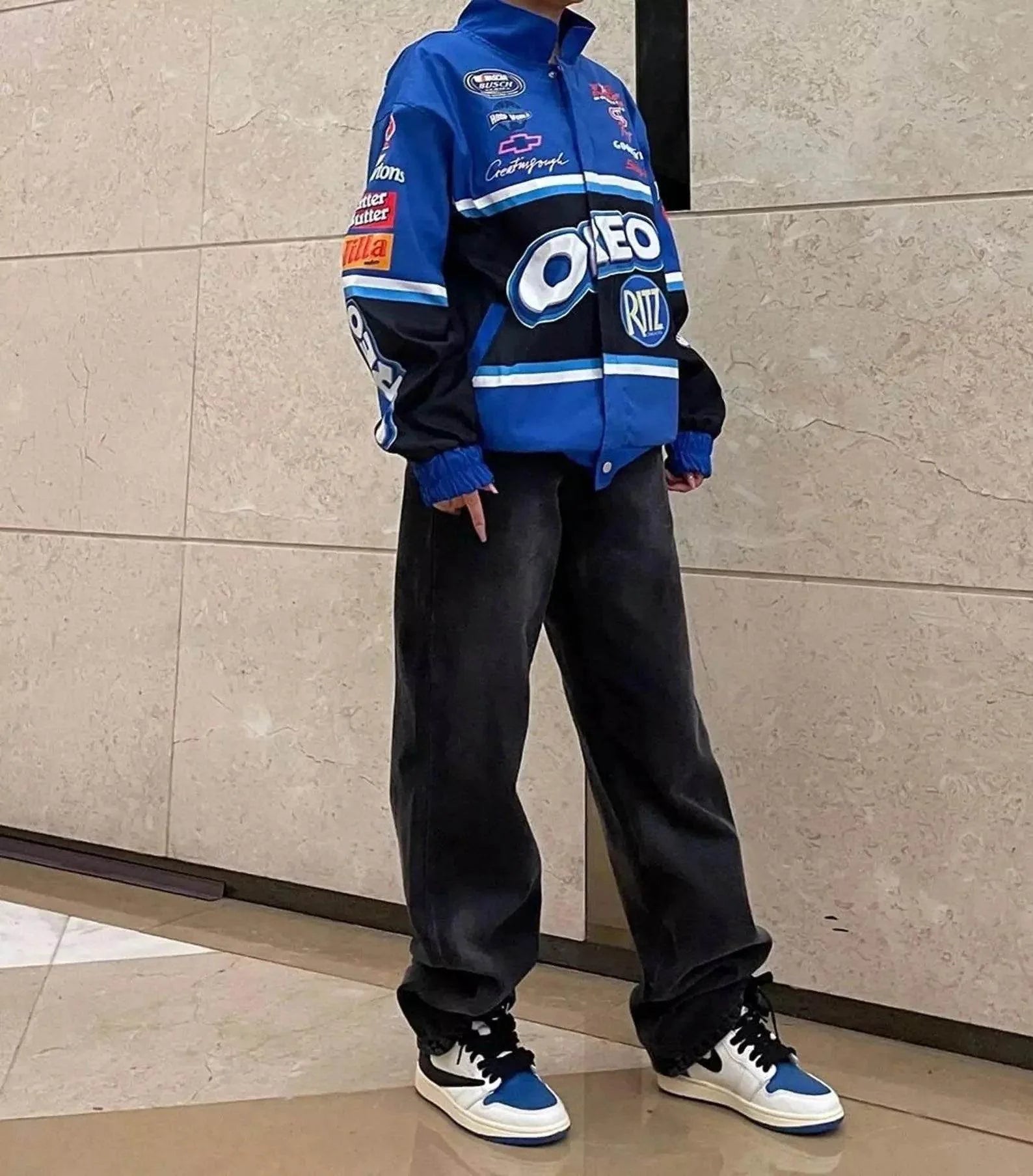 F1 Biker Racing Streetwear Embroidered Bomber Jacket - Dash Racegear