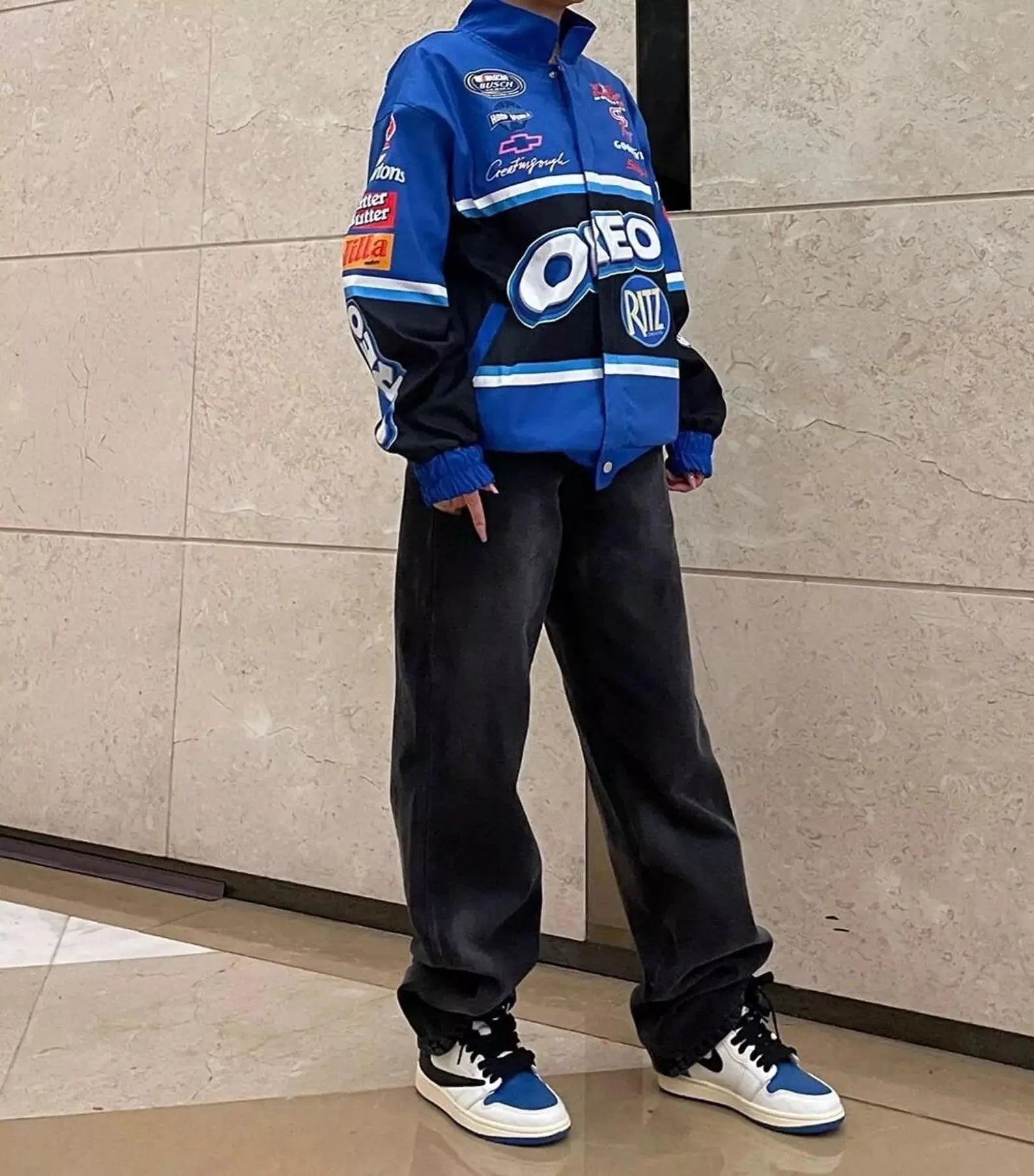 F1 Biker Racing Streetwear Embroidered Bomber Jacket - Dash Racegear