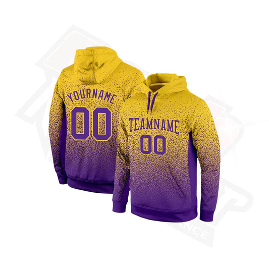 Exclusive Gold & Purple Fade Custom Stitched Sports Hoodie - Dash Racegear